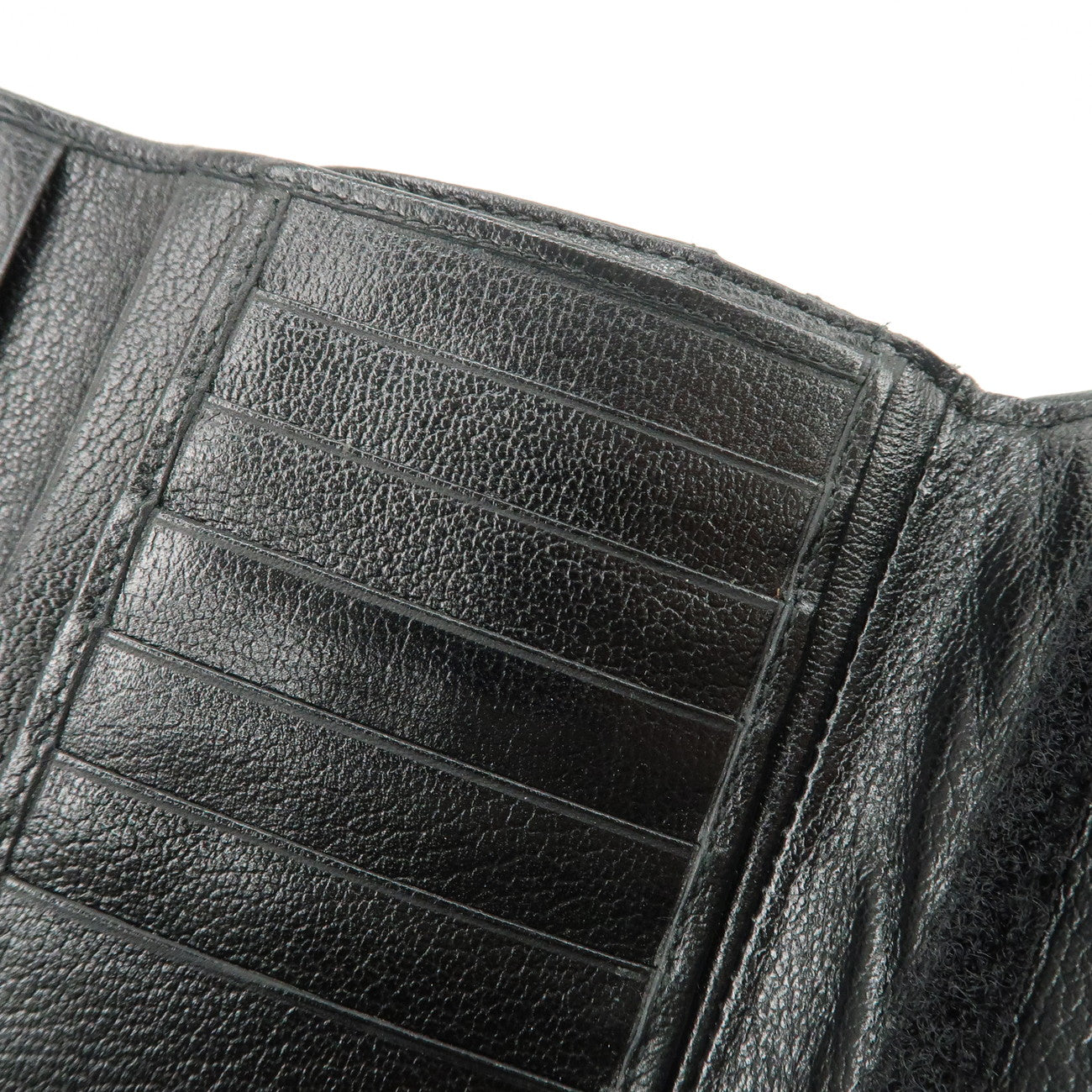 Christian Dior Leather Saddle Long Wallet Black Gold