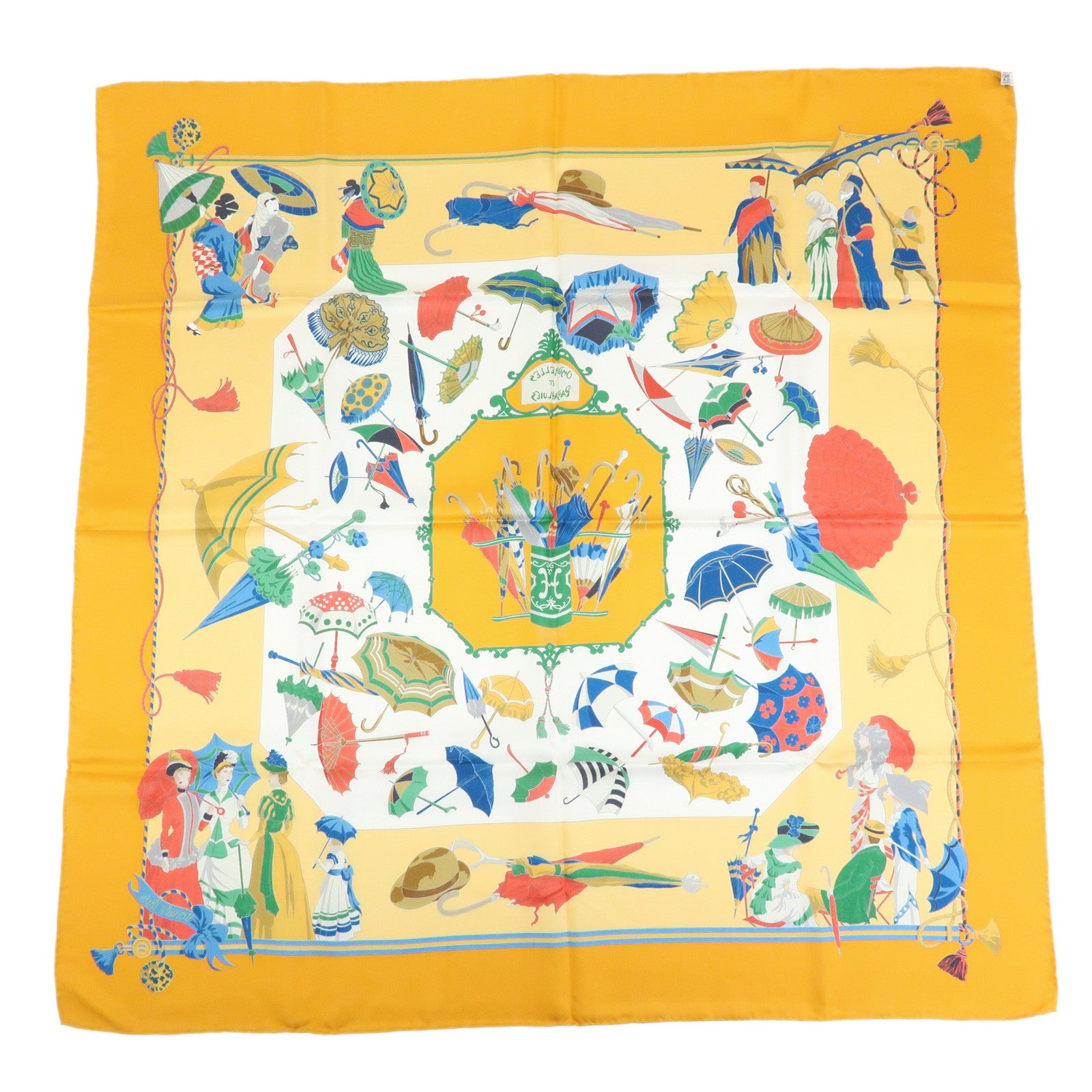 HERMES Carre 90 Silk 100% Scarf OMBRELLES ET PARAPLUIES