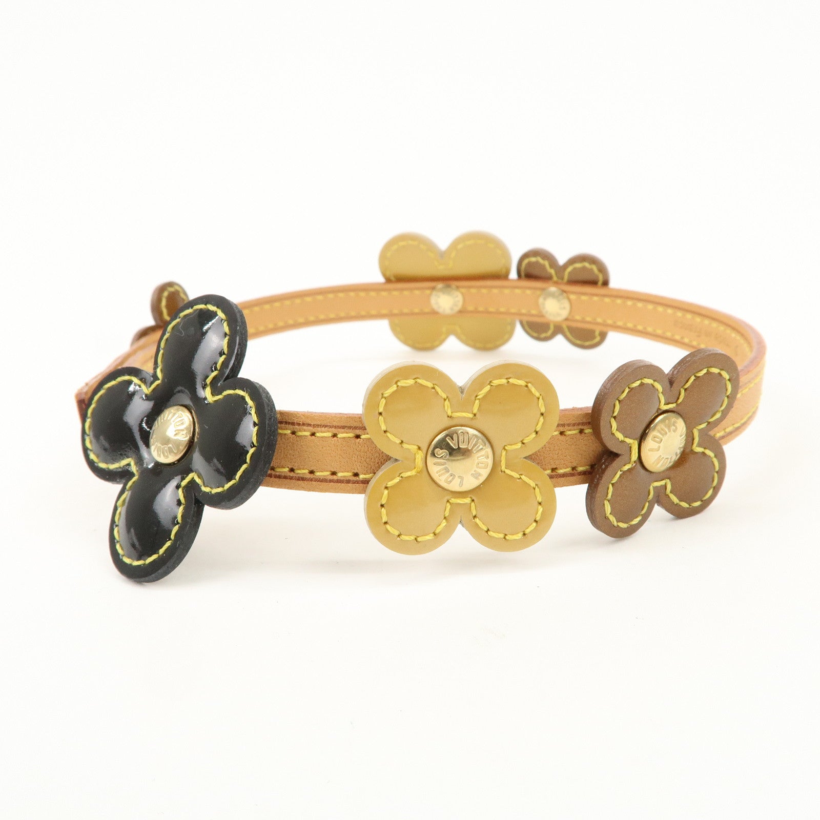 Louis Vuitton Monogram Vernis Flower Lexington Bracelet Brown M92252