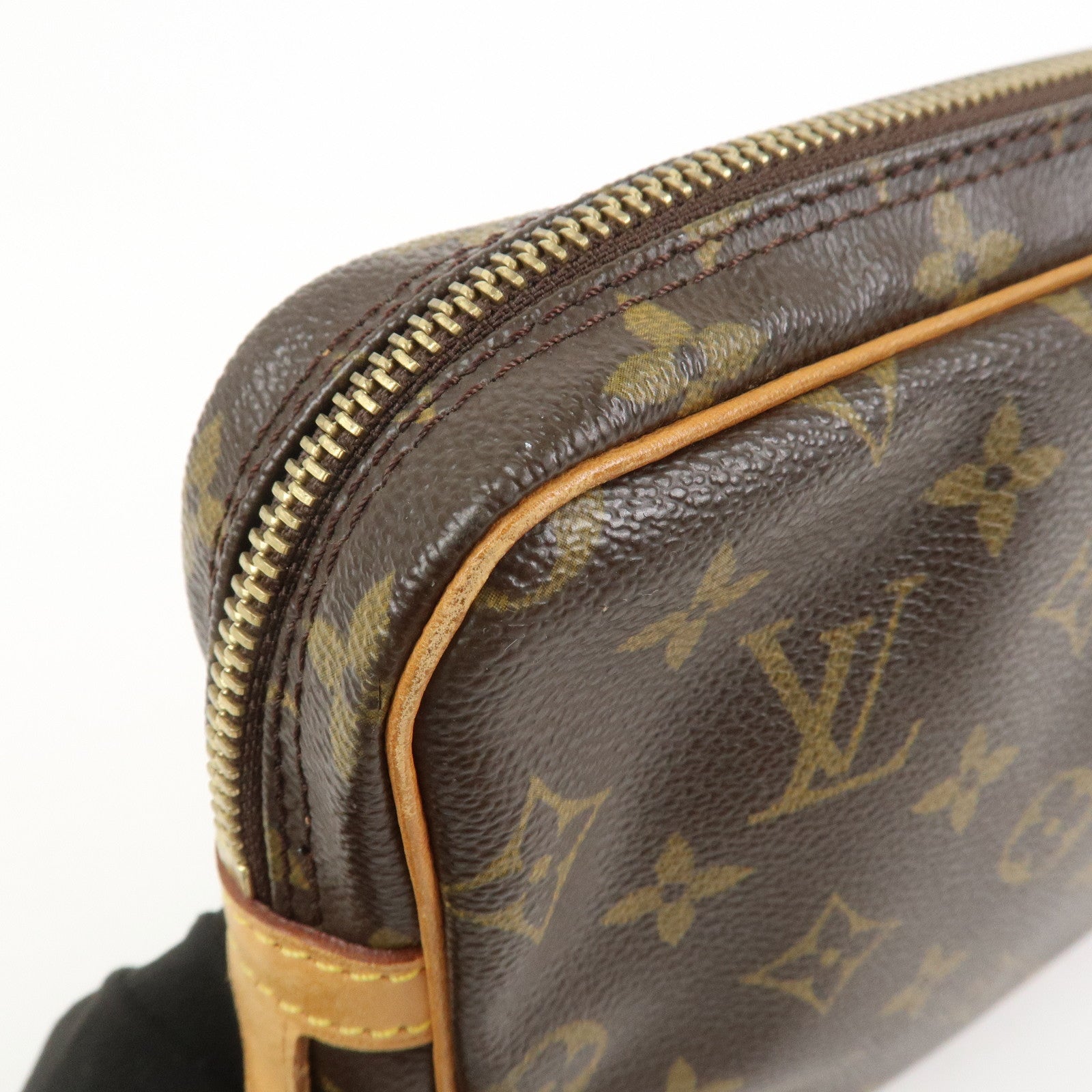Louis Vuitton Monogram Marly Dragonne GM Clutch Bag Brown M51825
