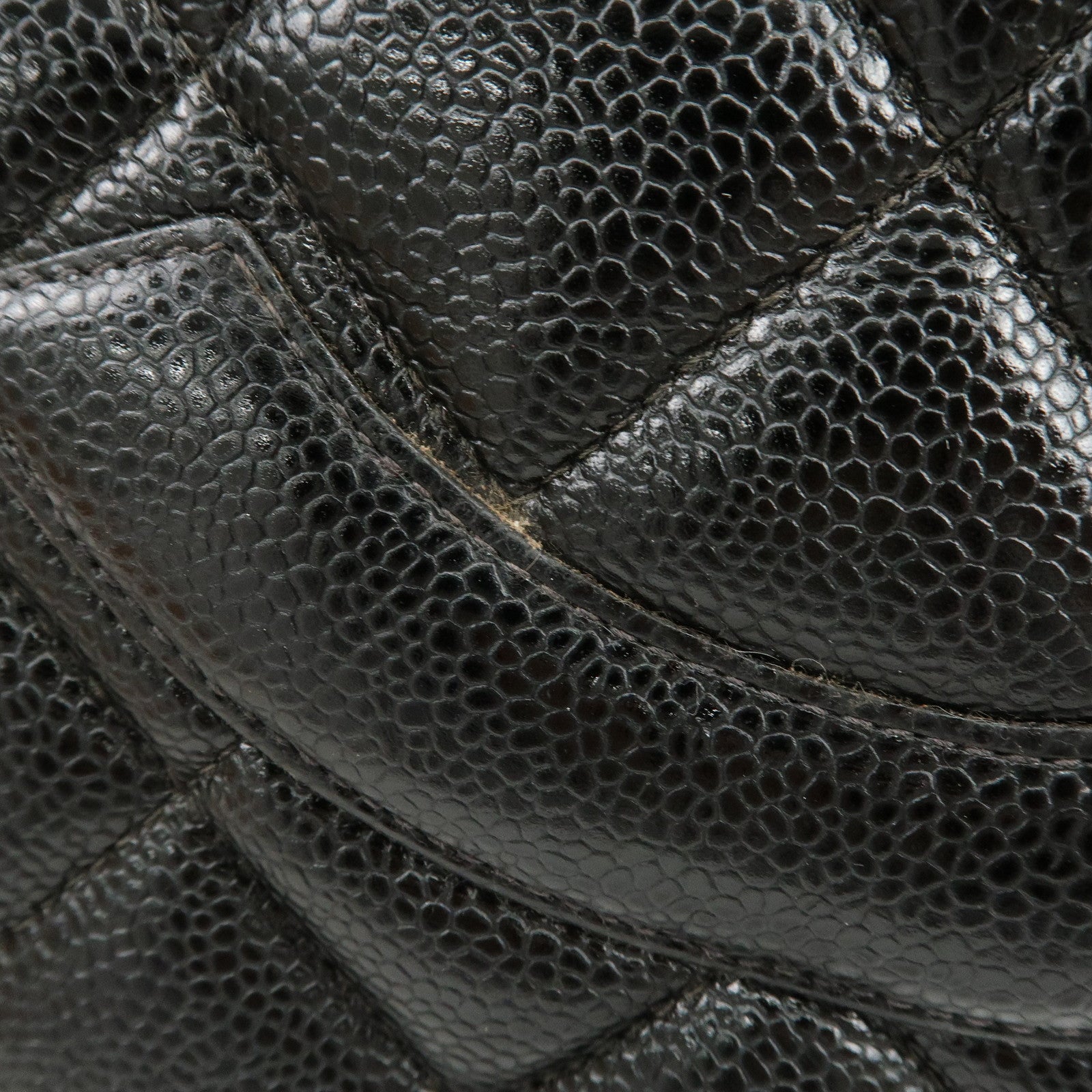 CHANEL Matelasse Caviarskin Medallion Tote Bag Hand Bag A01804