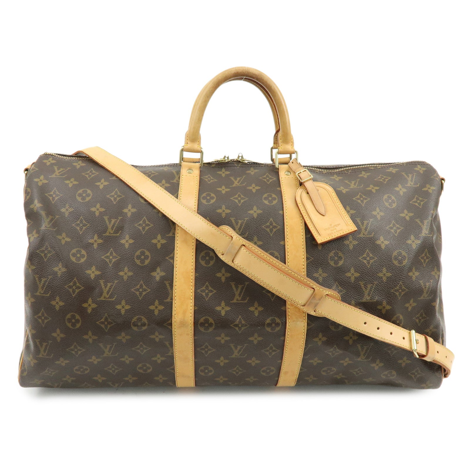 Louis Vuitton Monogram Keep All Bandouliere 50 Boston Bag M41416