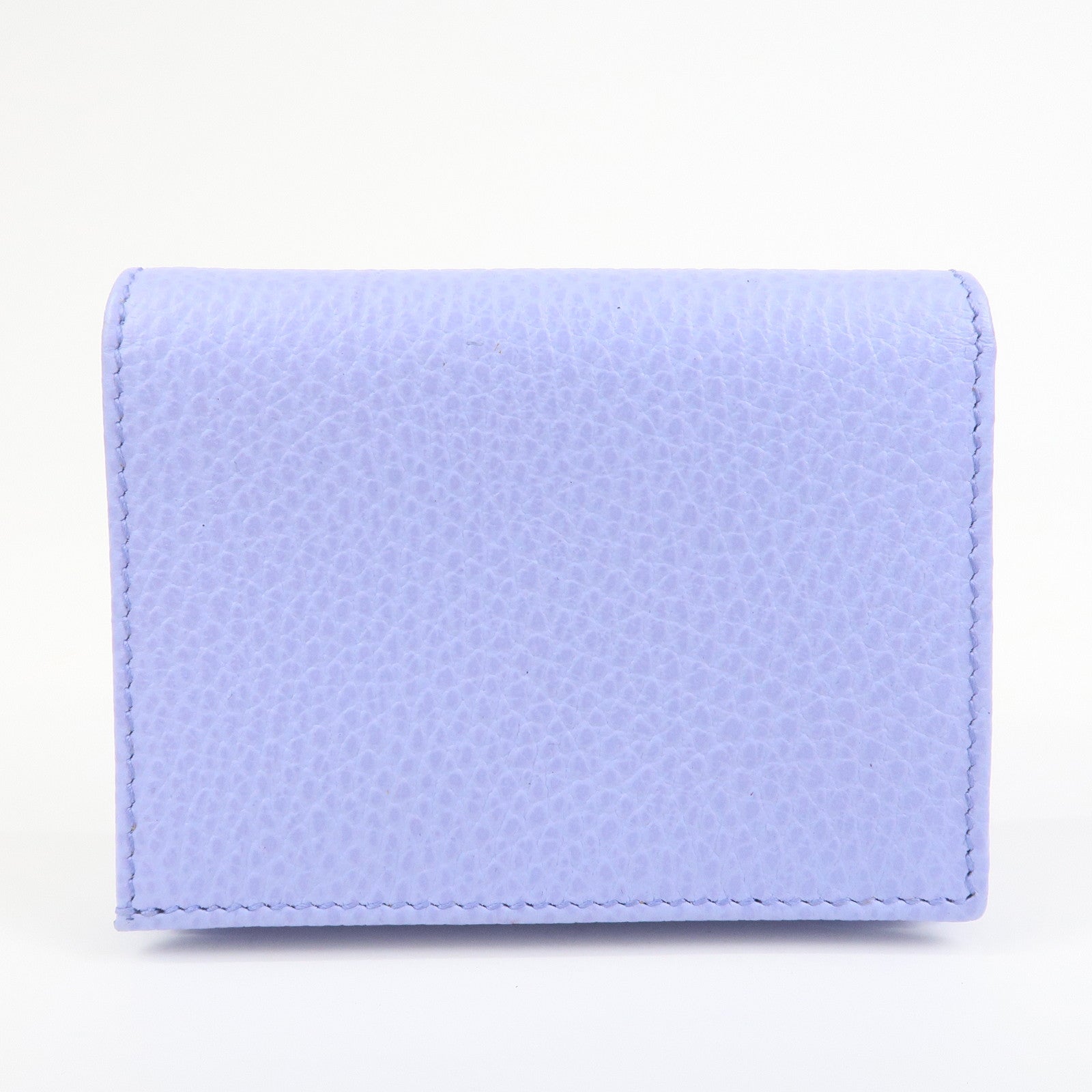 GUCCI Butterfly Calf Leather Bi-Fold Compact Wallet Purple 516929