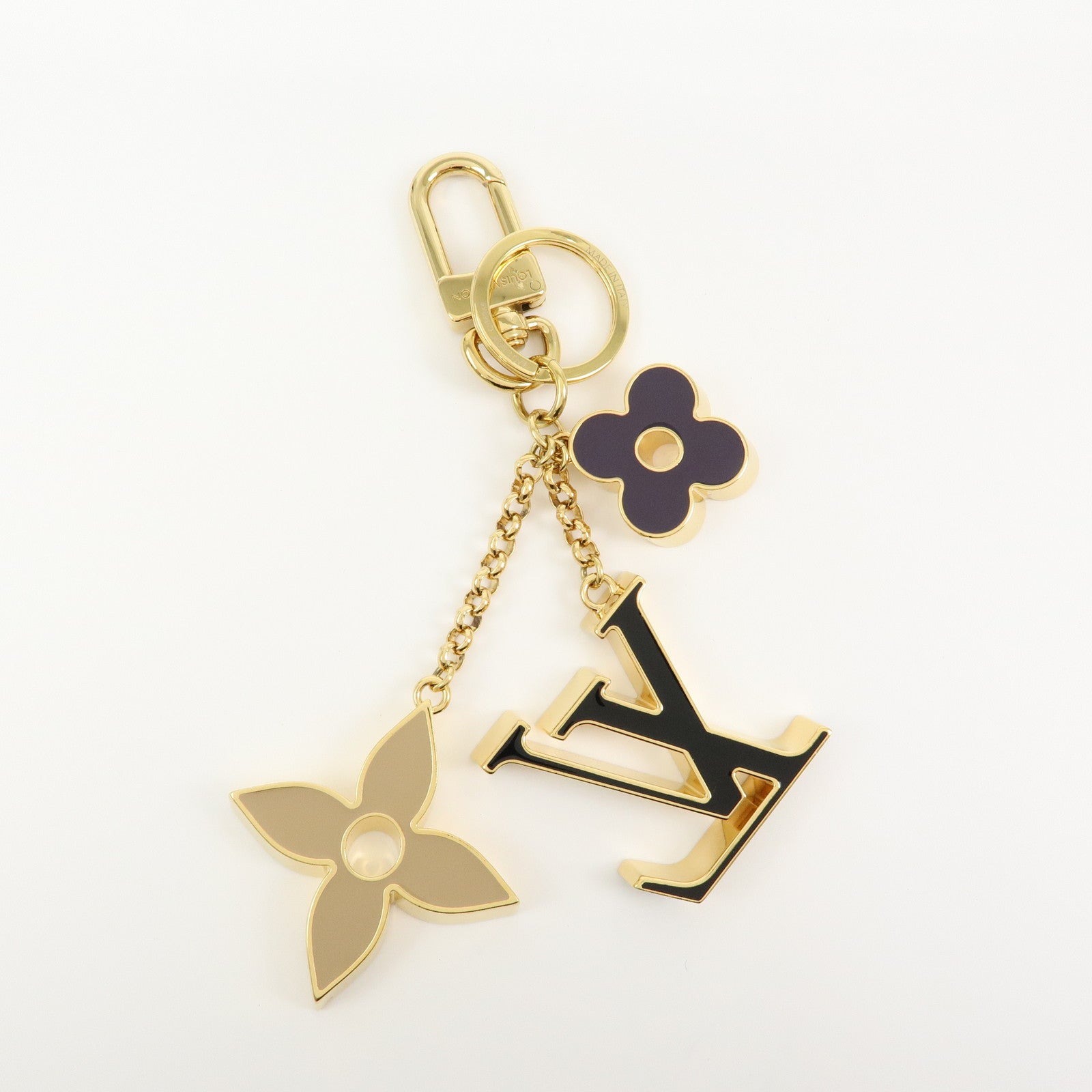 Louis Vuitton Fleur de Monogram Metal Bag Charm Key Charm M01652