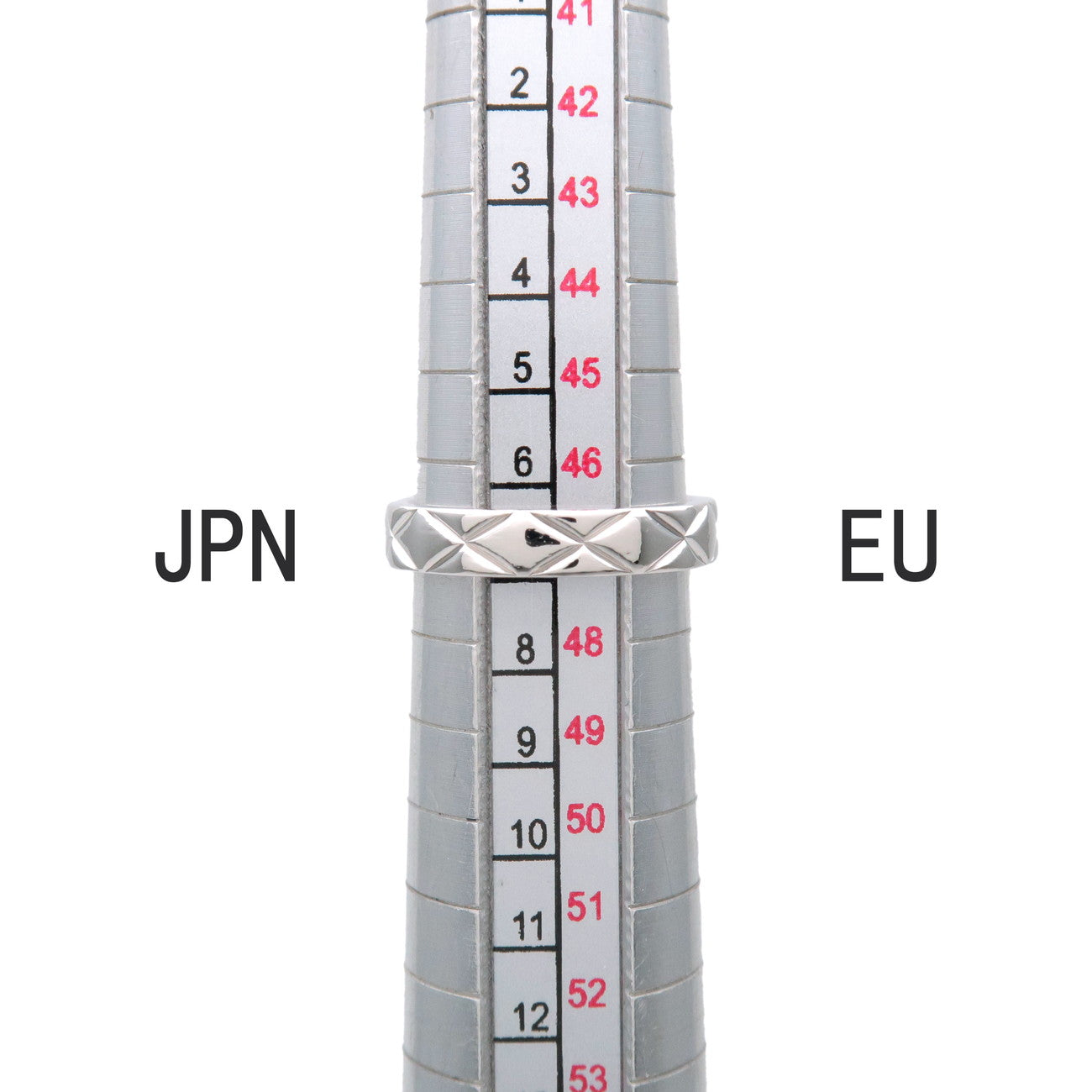 CHANEL Matelasse Ring PT950 Platinum US4 EU47 HK8 J2820