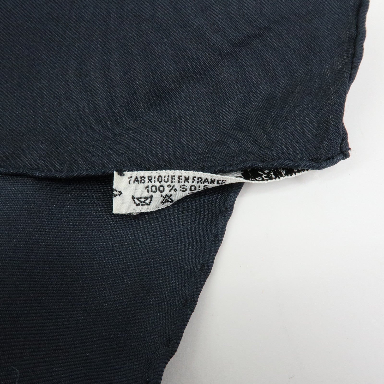 HERMES Carre 90 Silk 100% Scarf LES RUBANS DU CHEVAL Black