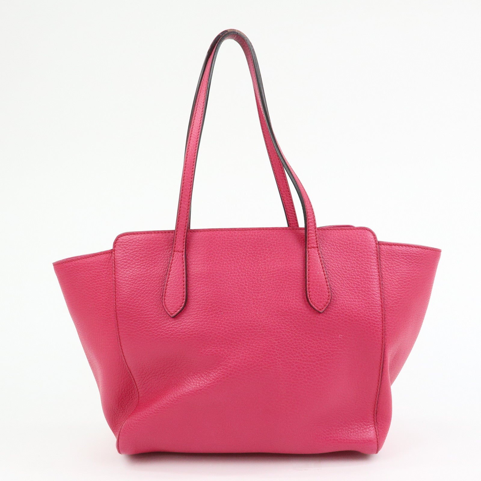 GUCCI Swing Leather Medium Tote Bag Shoulder Bag Pink 354408