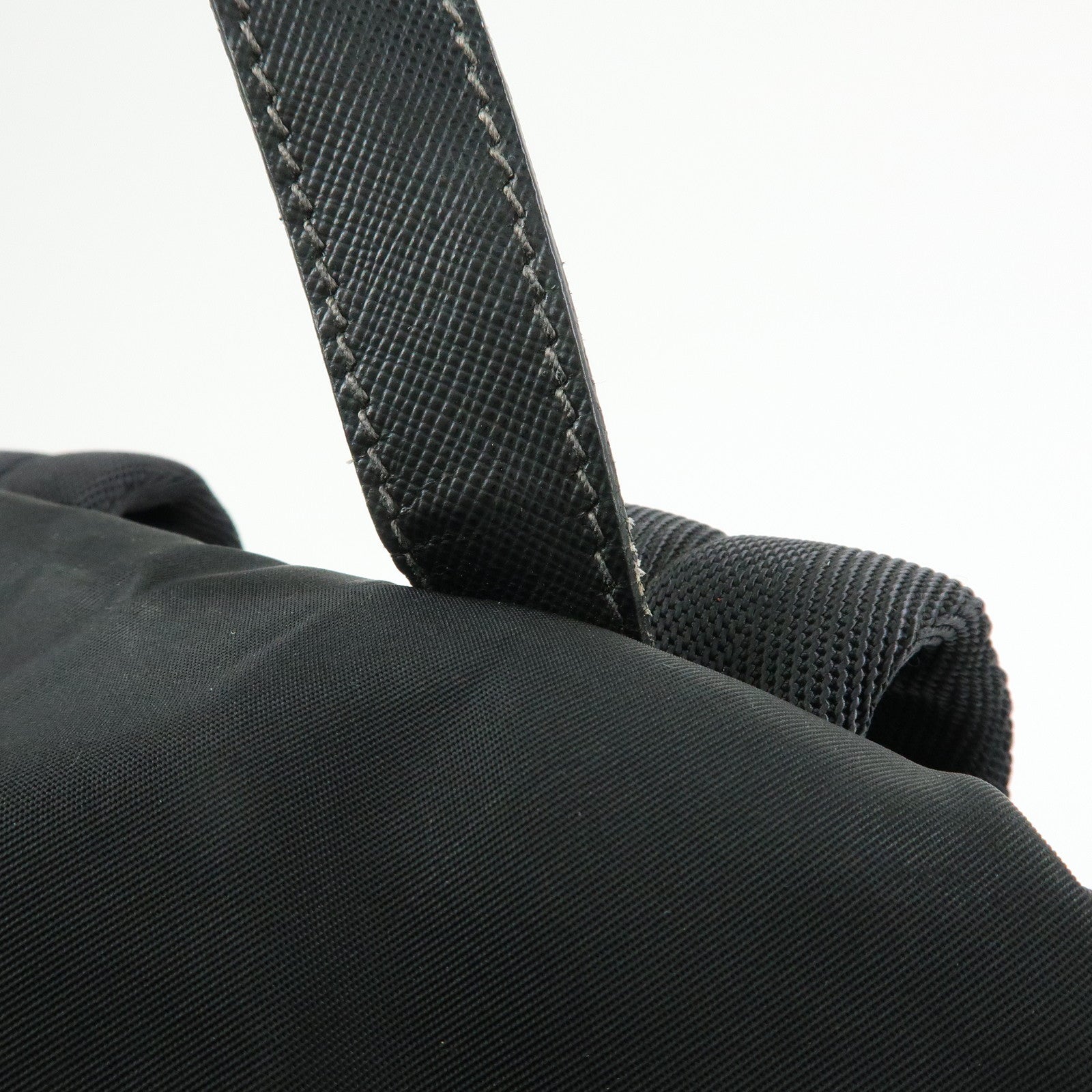 PRADA Triangle Logo Nylon Leather Backpack Camouflage VZ0066