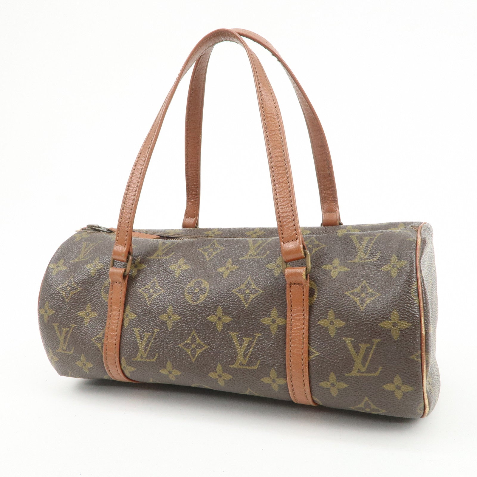 Louis Vuitton Monogram Papillon 30 Hand Bag Brown Old Style M51365