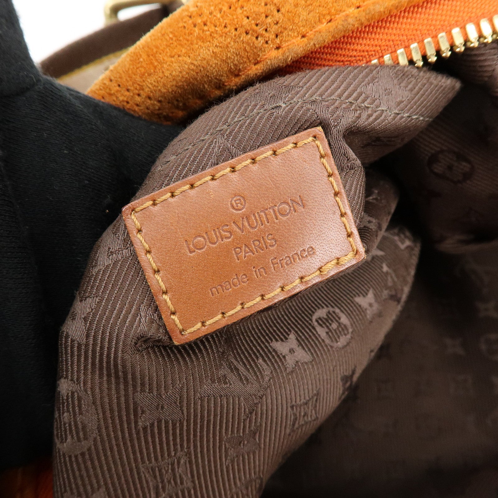 Louis Vuitton Monogram Onata GM Suede Shoulder Bag Orange M95119