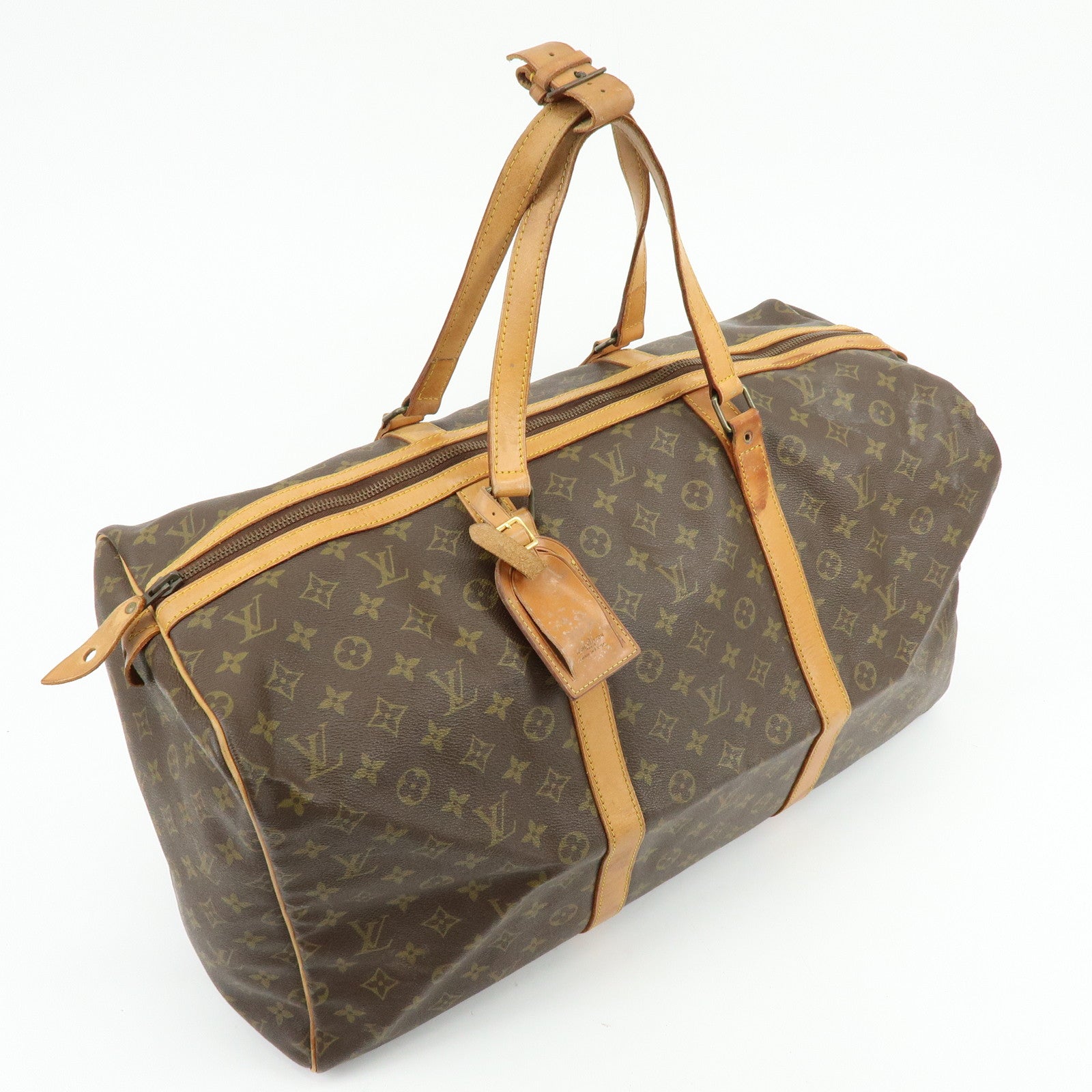 Louis Vuitton Monogram Sac Souple 55 Boston Bag Brown M41622