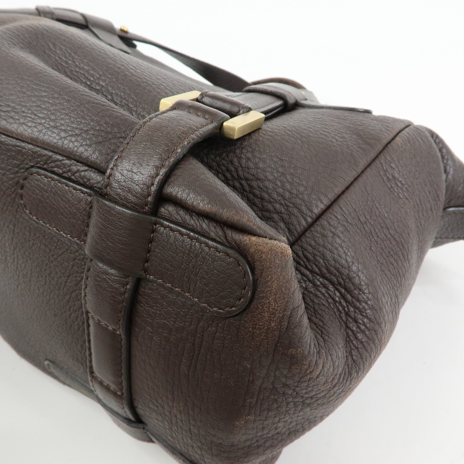 DELVAUX Leather 2Way Bag Hand Bag Shoulder Bag Brown