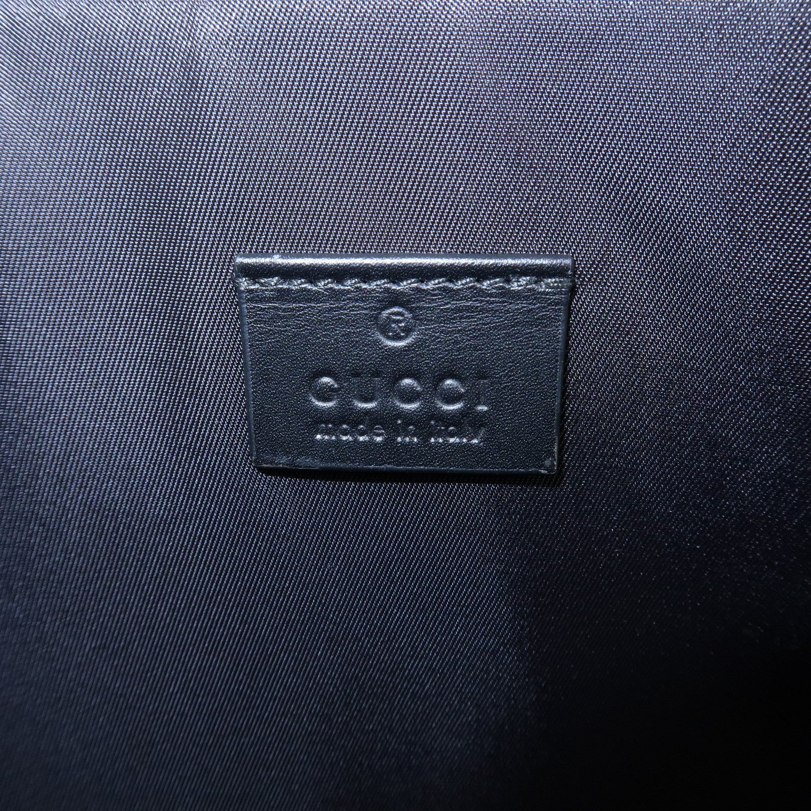 GUCCI Logo Leather XL Clutch Bag Black 421853