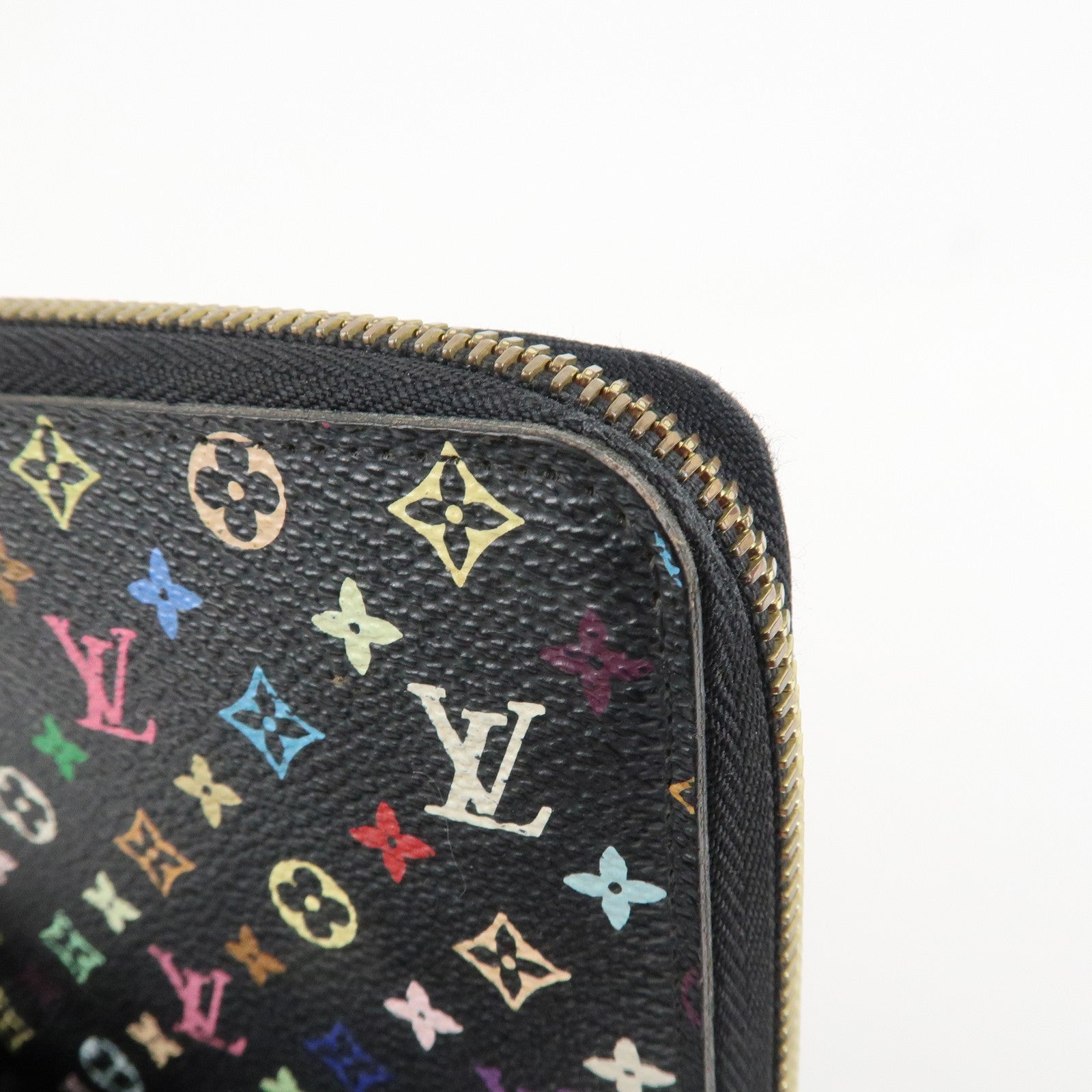Louis Vuitton Monogram Multicolor Round Zippy Wallet Noir M60243 Used