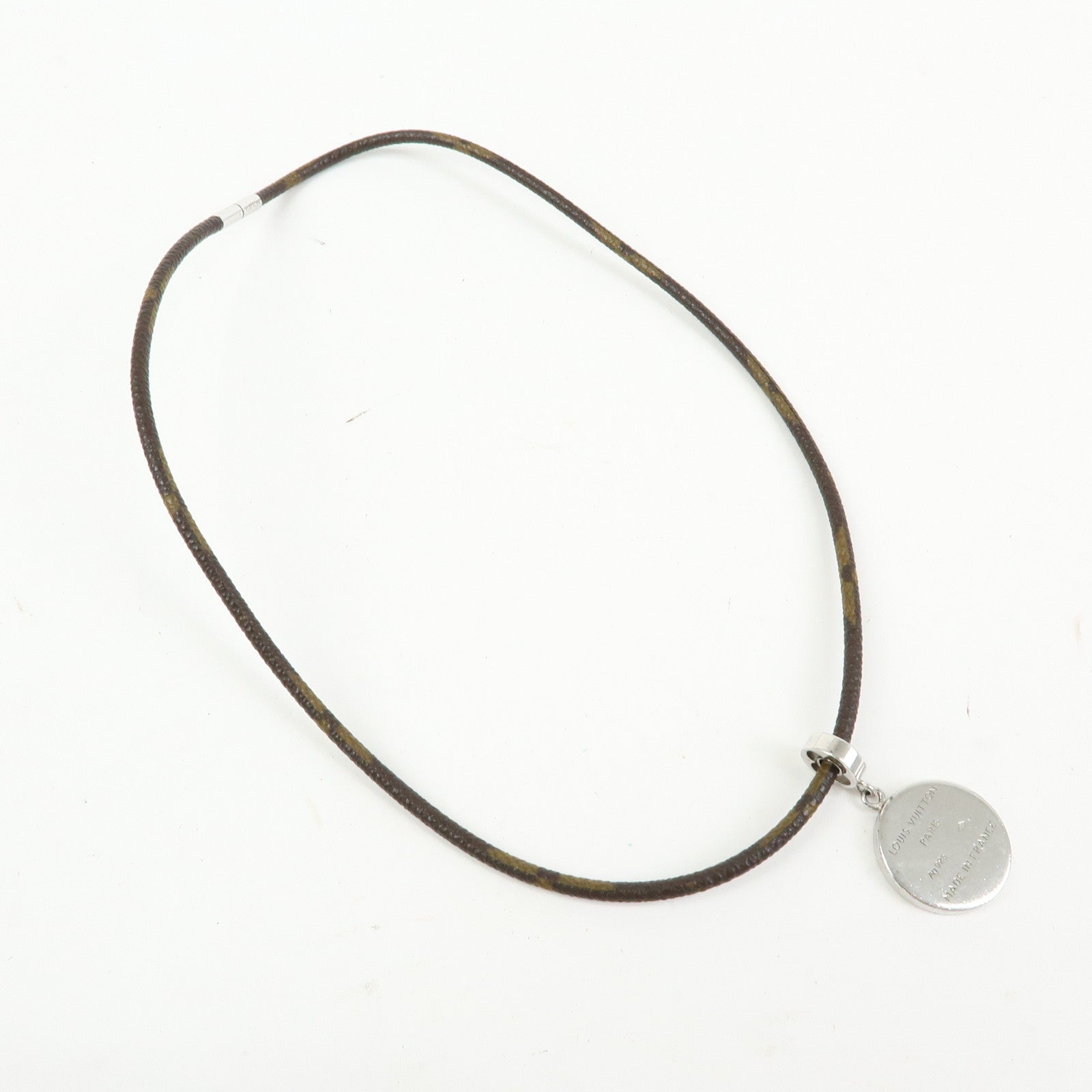 Louis Vuitton Monogram Canvas SV925 Pendentif Fleur Necklace M65436