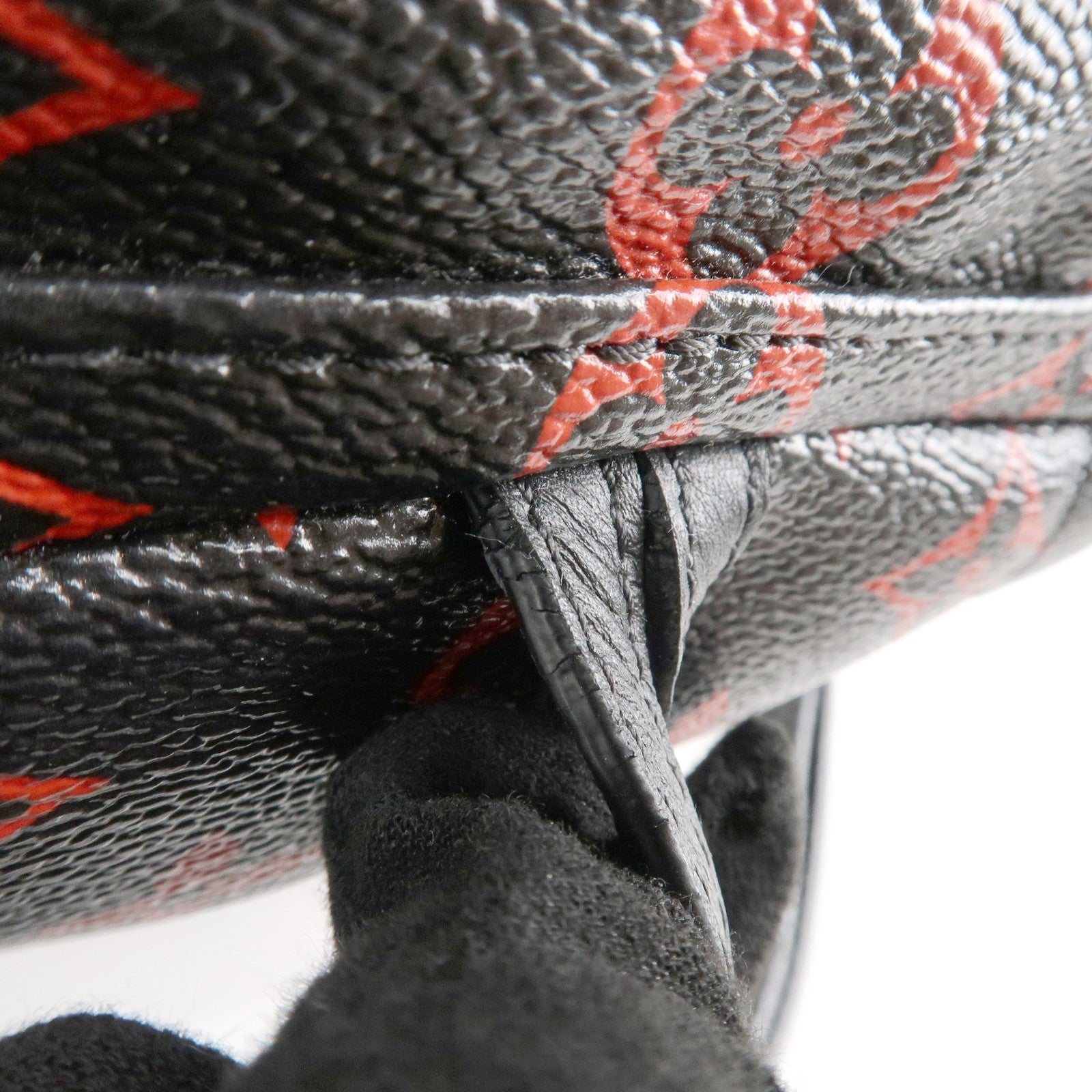 Louis Vuitton Monogram Palm Spring Canvas Mini Backpack Noir Red M41457 Used