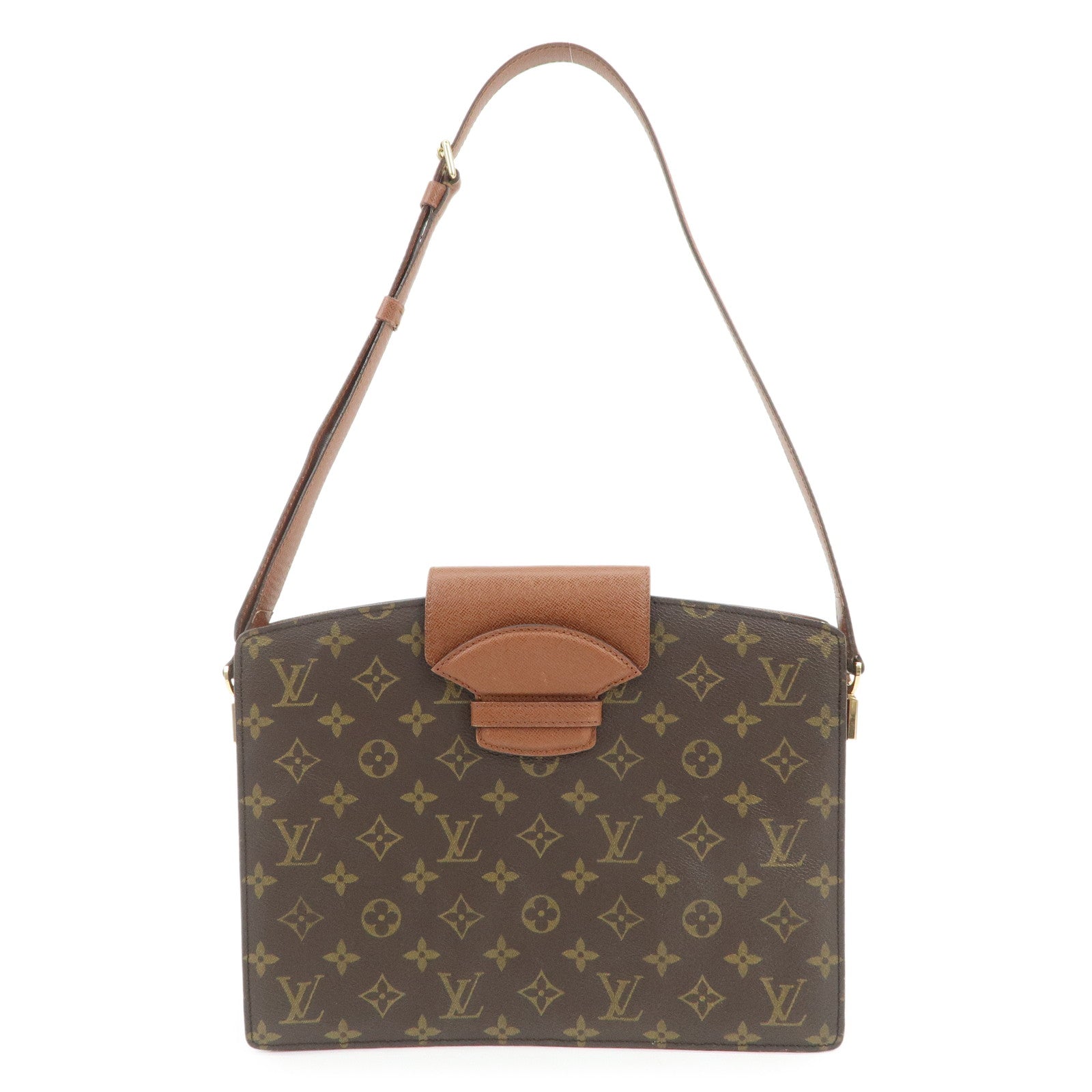 Louis Vuitton Monogram Courcelles Shoulder Bag Brown M51375
