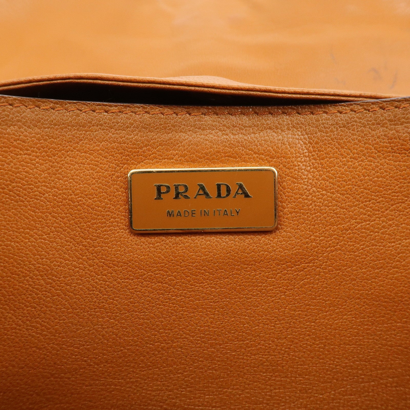 PRADA Fringe Leather 2Way Bag Shoulder Bag Clutch Bag Brown BR3165