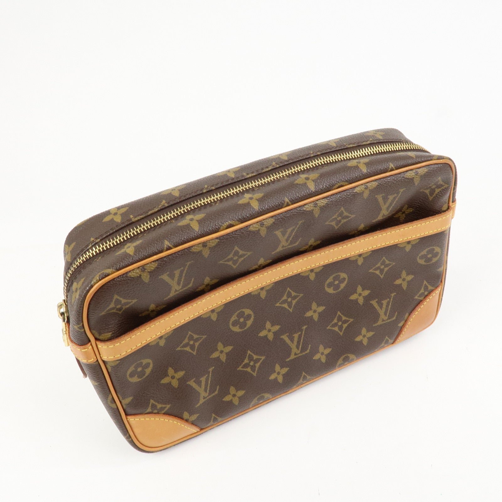 Louis Vuitton Monogram Compiegne 28 Pouch Clutch Bag Brown M51845