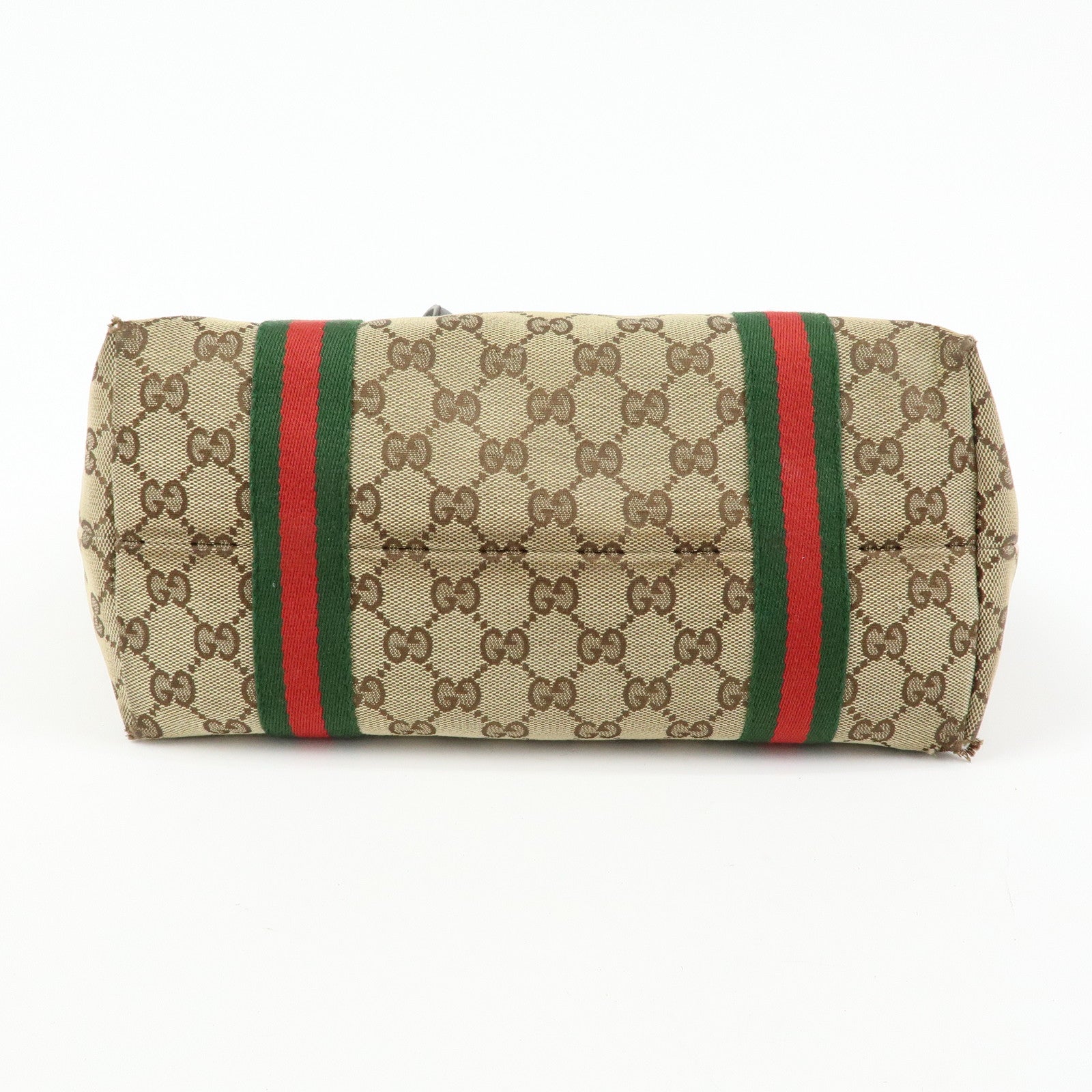 GUCCI Sherry GG Monogram Tote Bag Shoulder Bag Beige Brown 137396