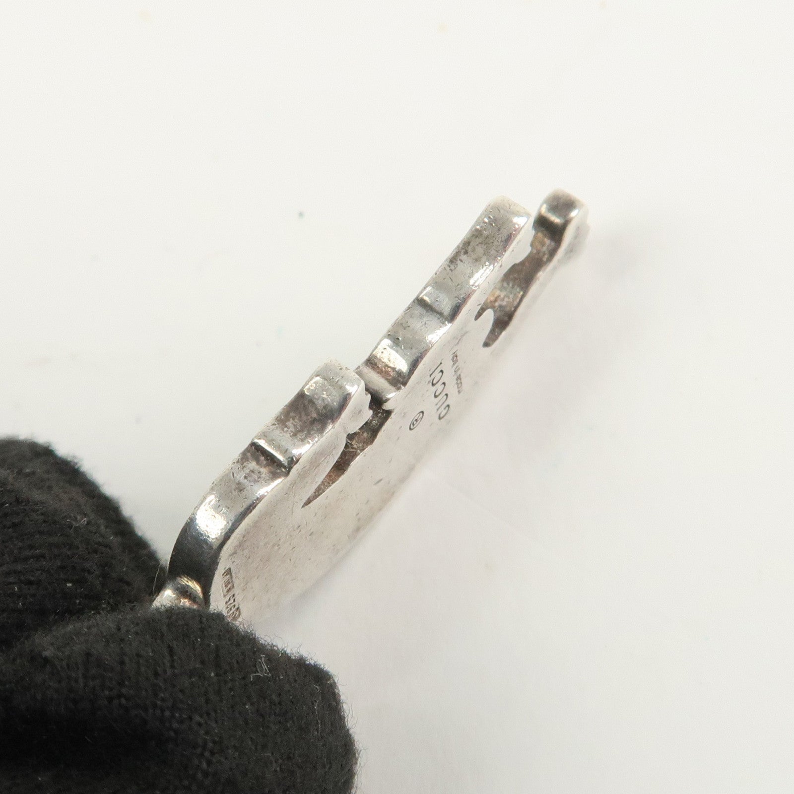 GUCCI Tiger Motif Pendant Top SV925 Silver Green