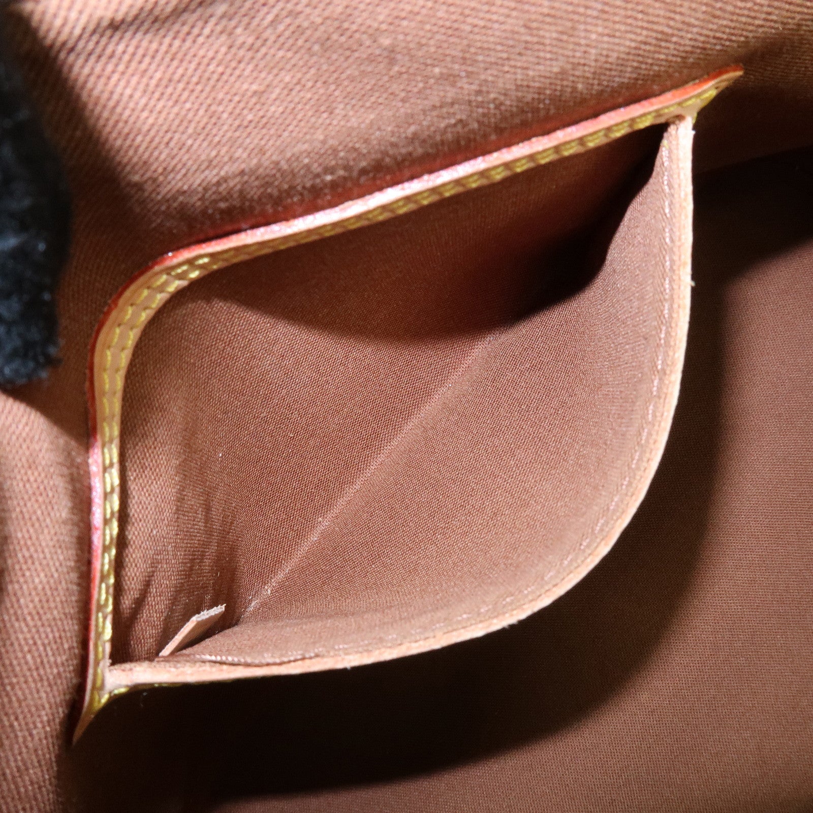 Louis Vuitton Monogram Alma Canvas Leather Hand Bag Brown M51130