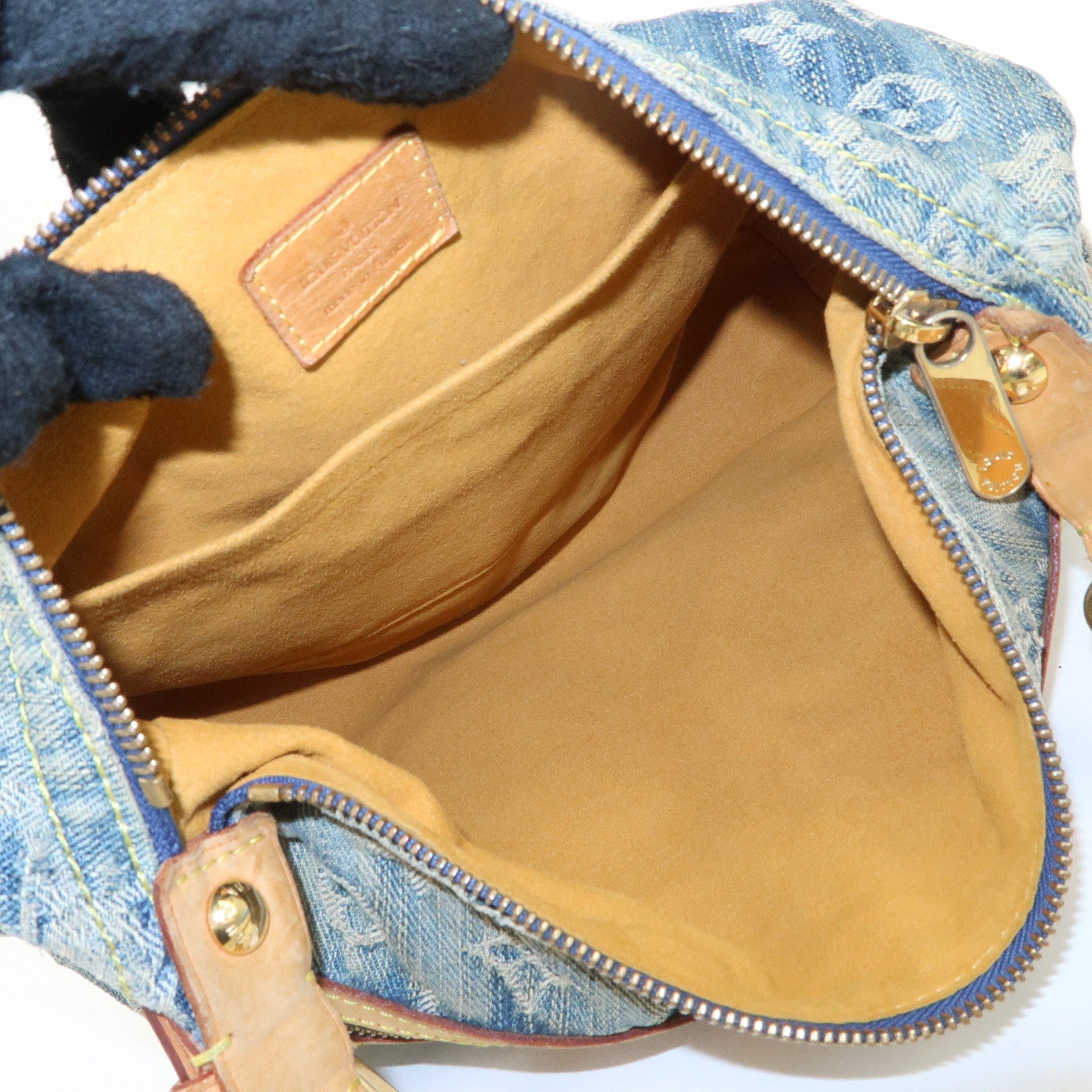 Louis Vuitton Monogram Denim Baggy PM 2Way Bag Shoulder Bag M95049 Used