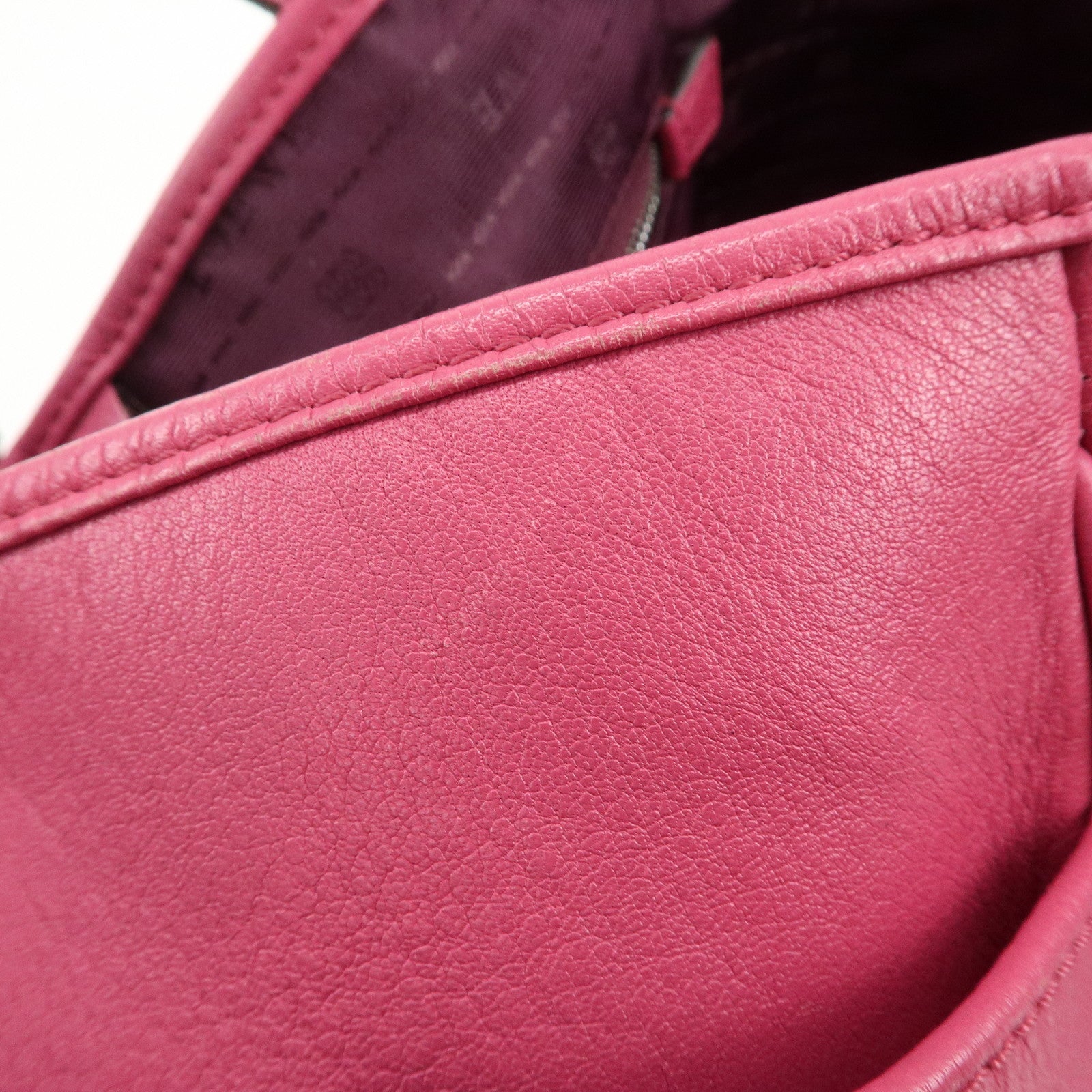 LOEWE Heritage Leather Tote Bag Hand Bag Shoulder Bag Pink