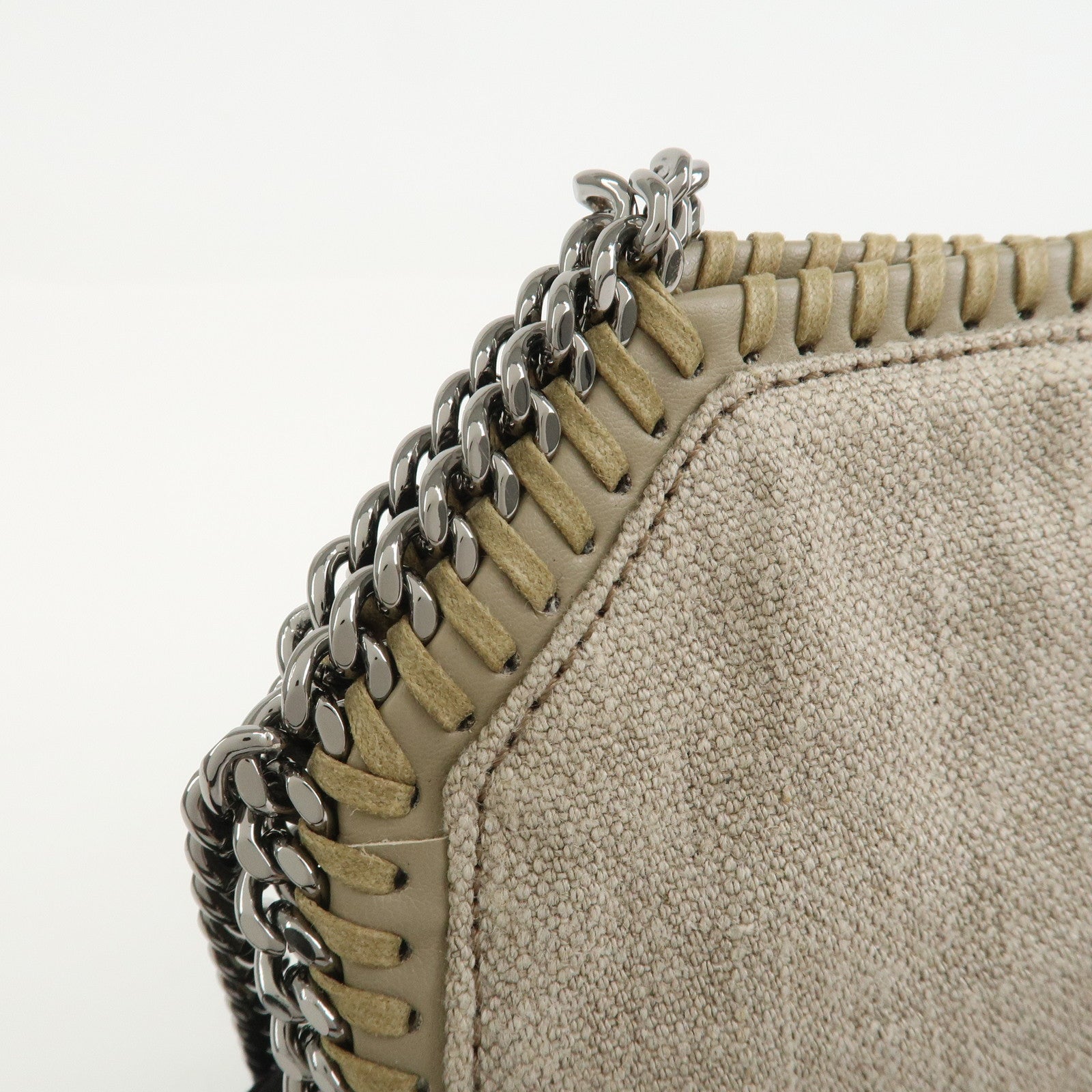 STELLA MCCARTNEY Falabella Canvas 2Way Hand Bag Shoulder Bag Beige
