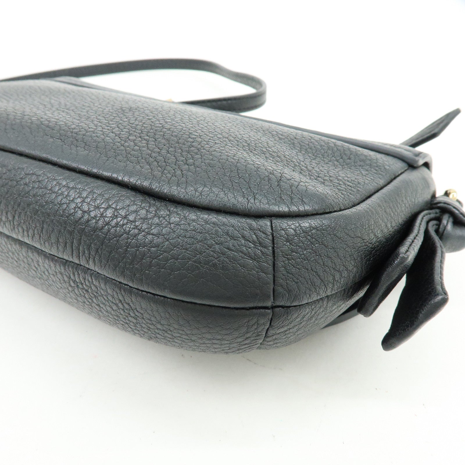 TORY BURCH Logo Leather Shoulder Bag Crossbody Bag Black