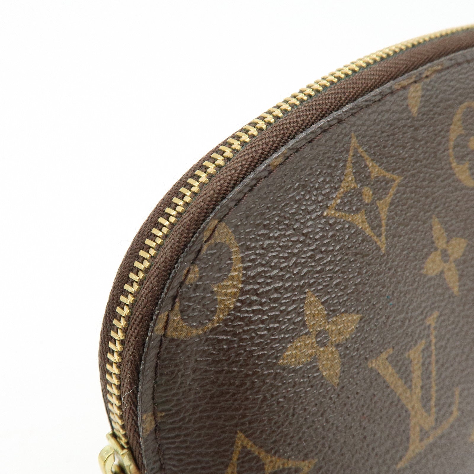 Louis Vuitton Monogram Pochette Cosmetic PM Pouch Brown M47515