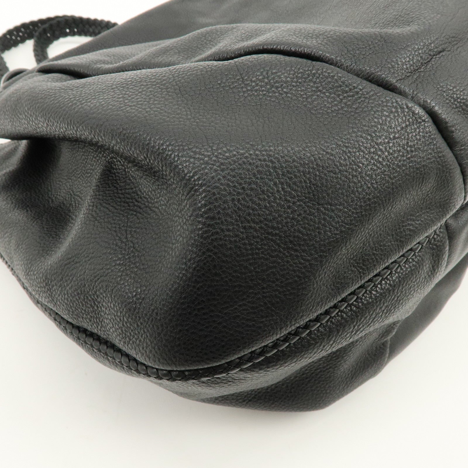 GUCCI Marrakech Leather Shoulder Bag Tote Bag Black 257029