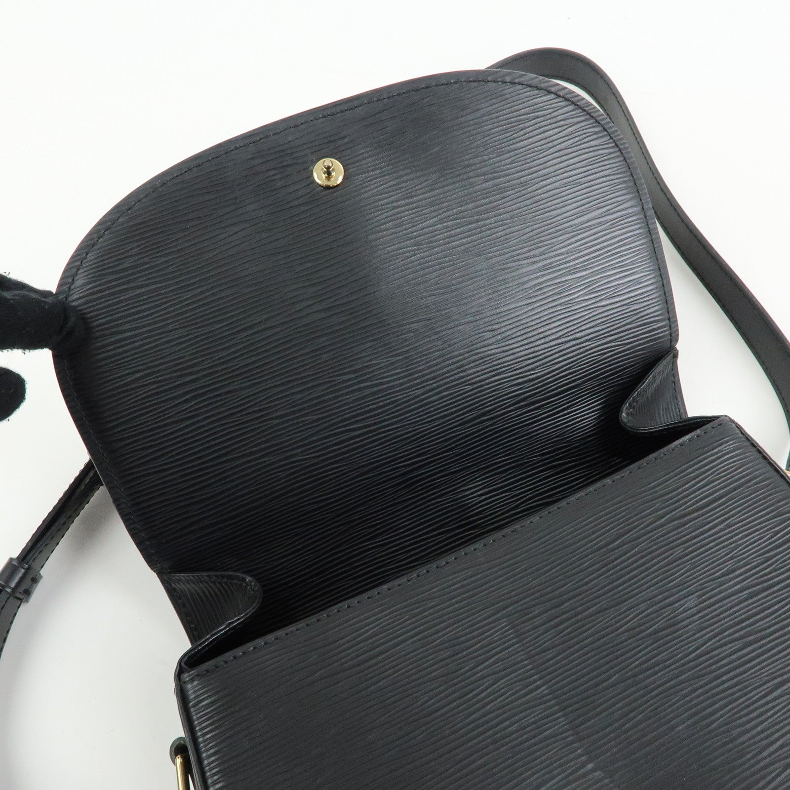 Louis Vuitton Epi Saint Cloud Shoulder Crossbody Bag Noir M52192