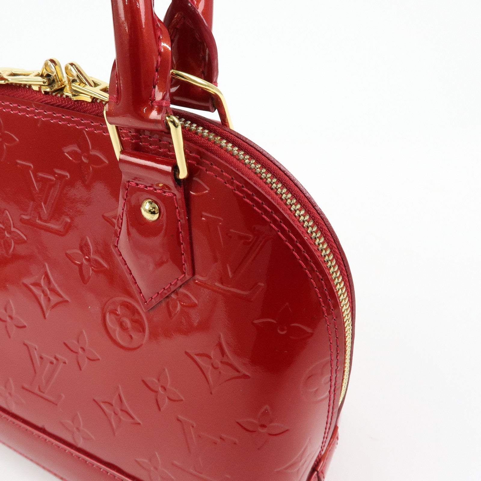 Louis Vuitton Monogram Vernis Alma BB 2Way Bag Red M91606