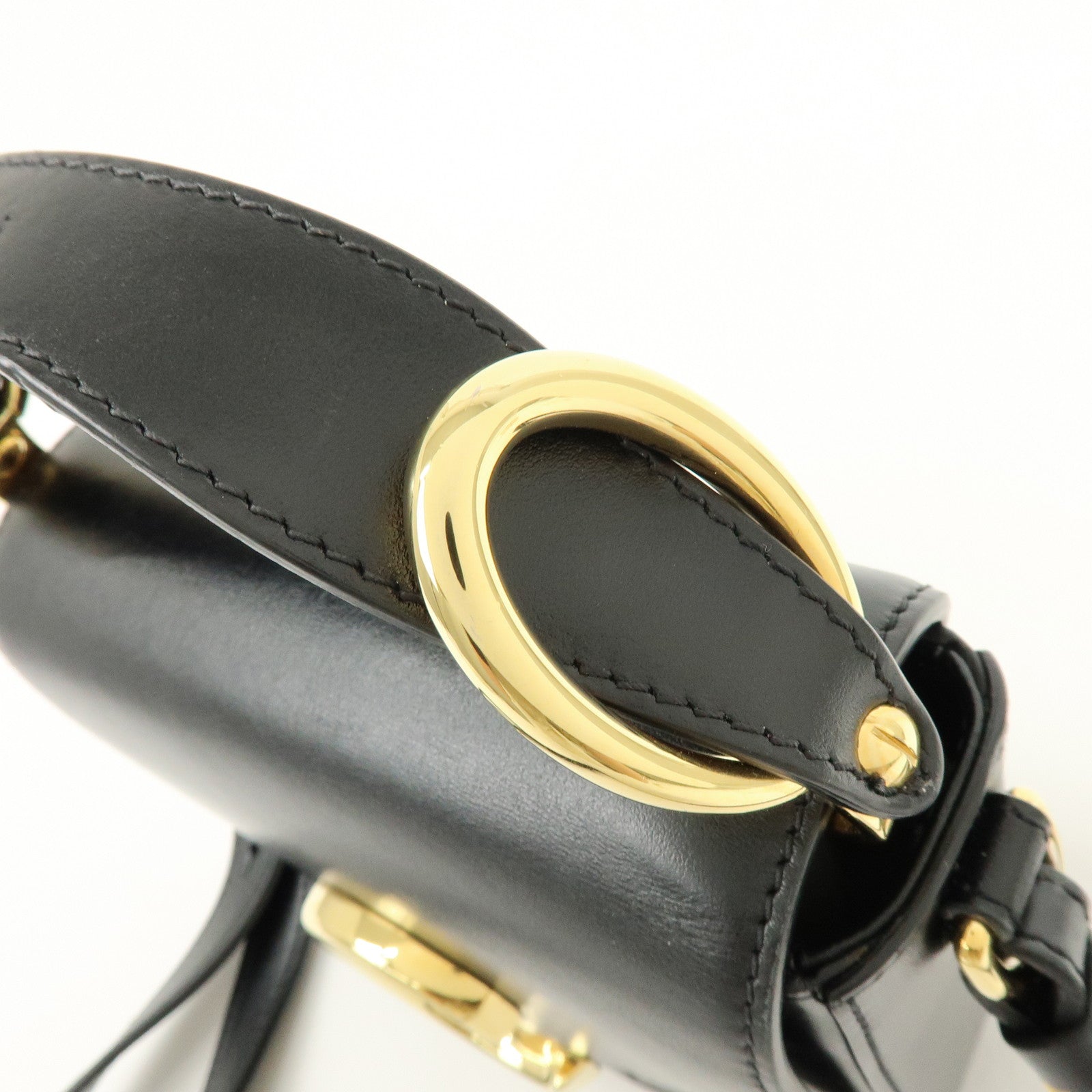 Chloe See By Chloe Leather 2Way Bag Shoulder Bag Hand Bag Black