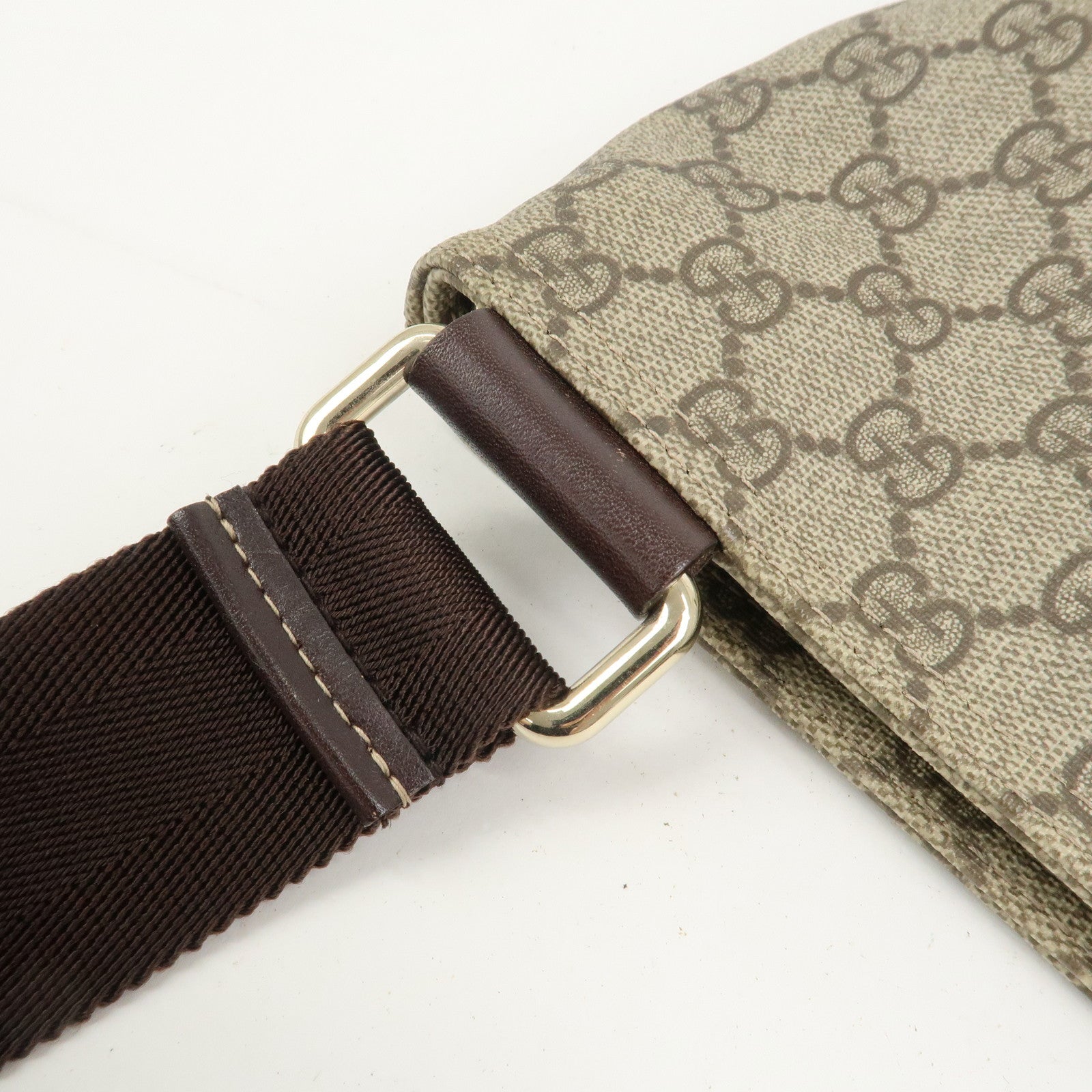 GUCCI GG Supreme Shoulder Bag Crossbody Bag Beige Brown 201446