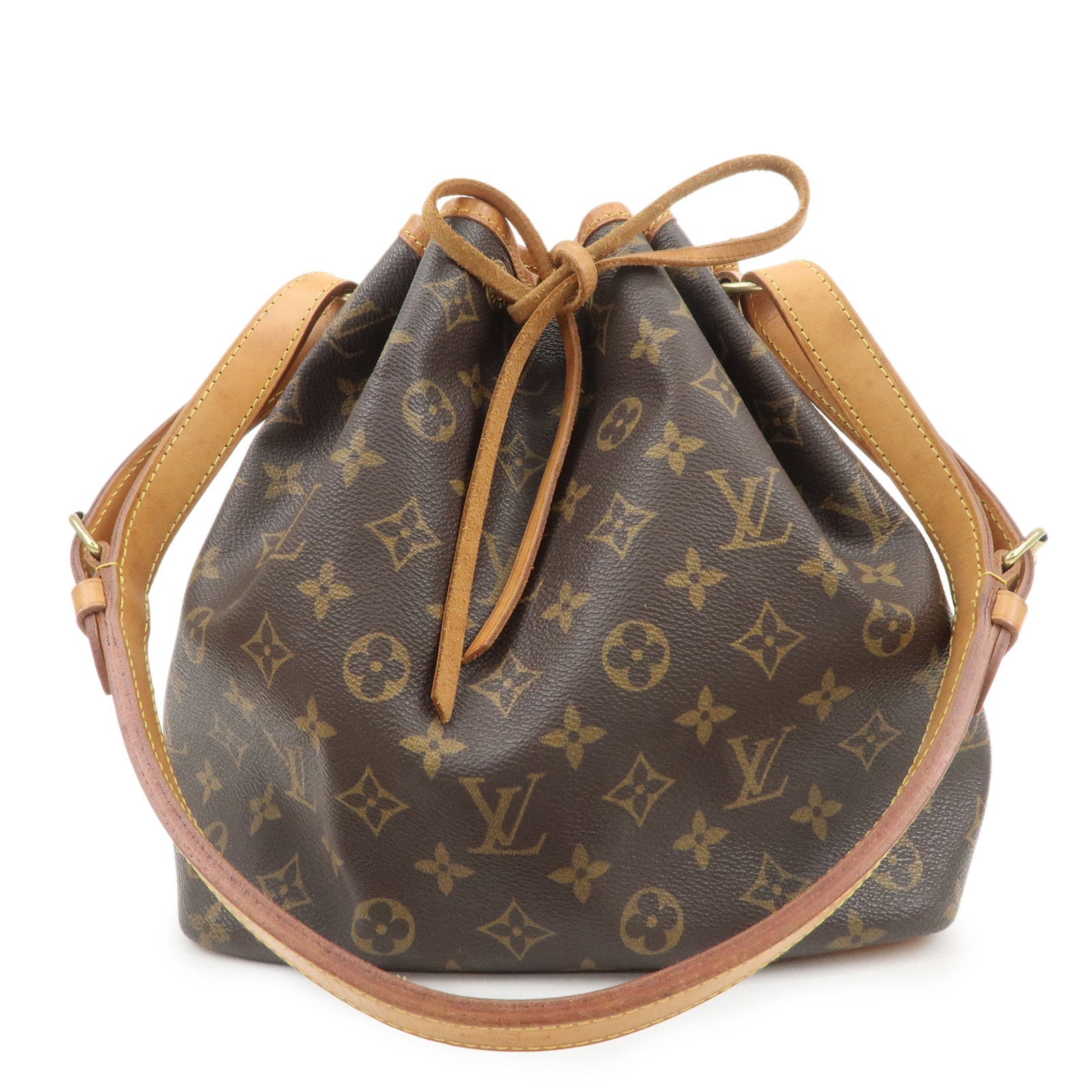 Louis Vuitton Monogram Petit Noe Shoulder Bag Brown M42226