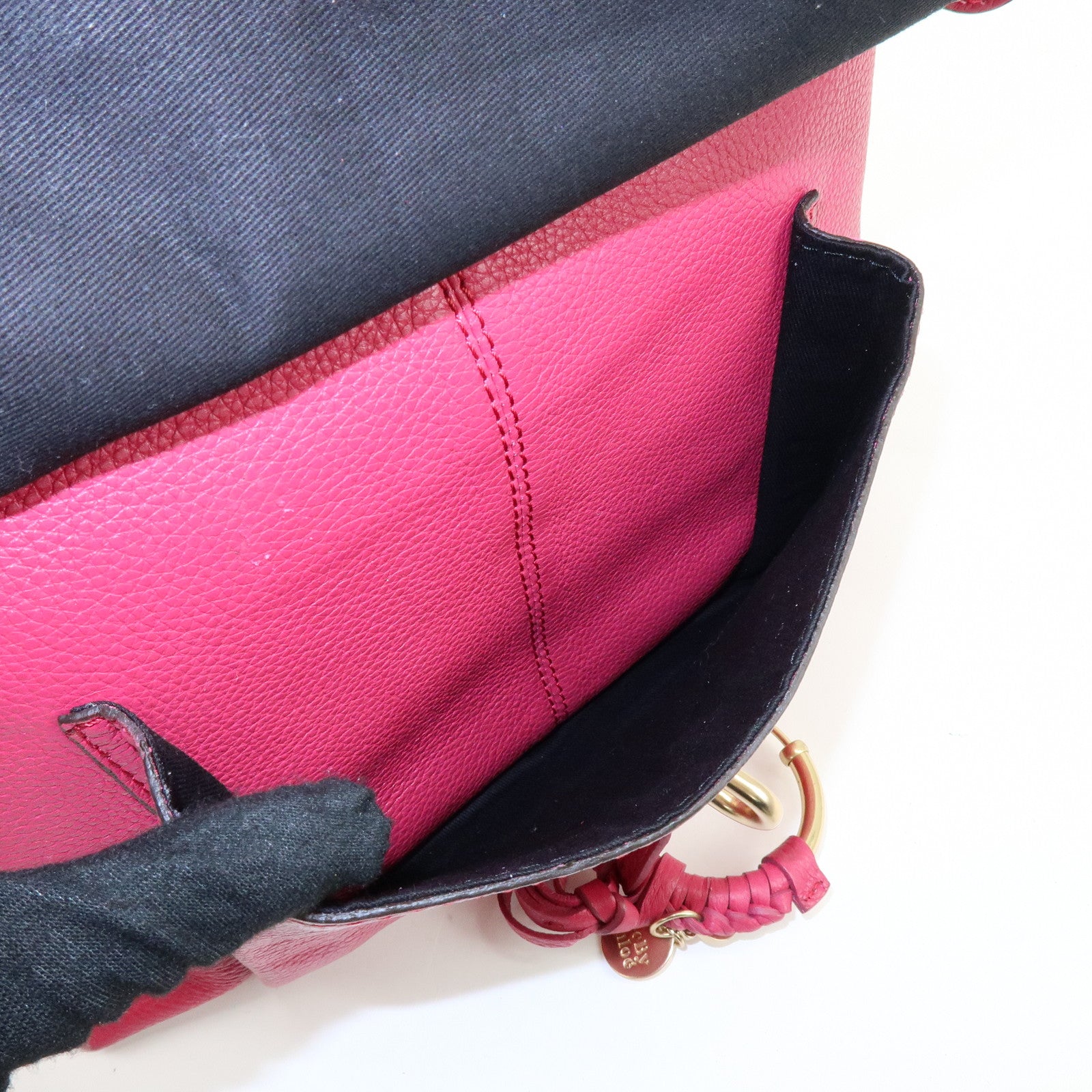 Chloe Joan Suede Leather Shoulder Bag Hand Bag Pink