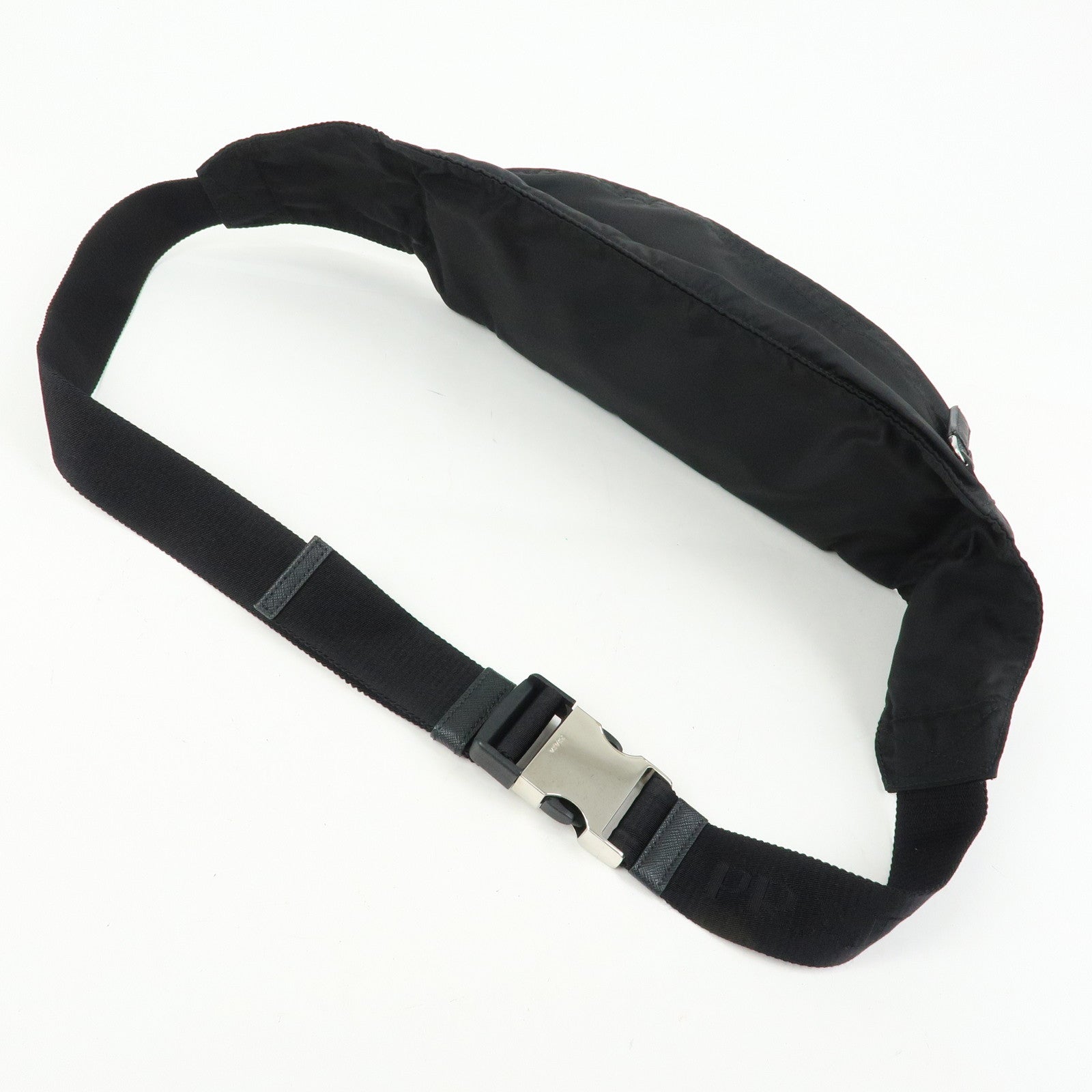 PRADA Triangle Logo Nylon Saffino Leather Waist Bag Body Bag 2VL132