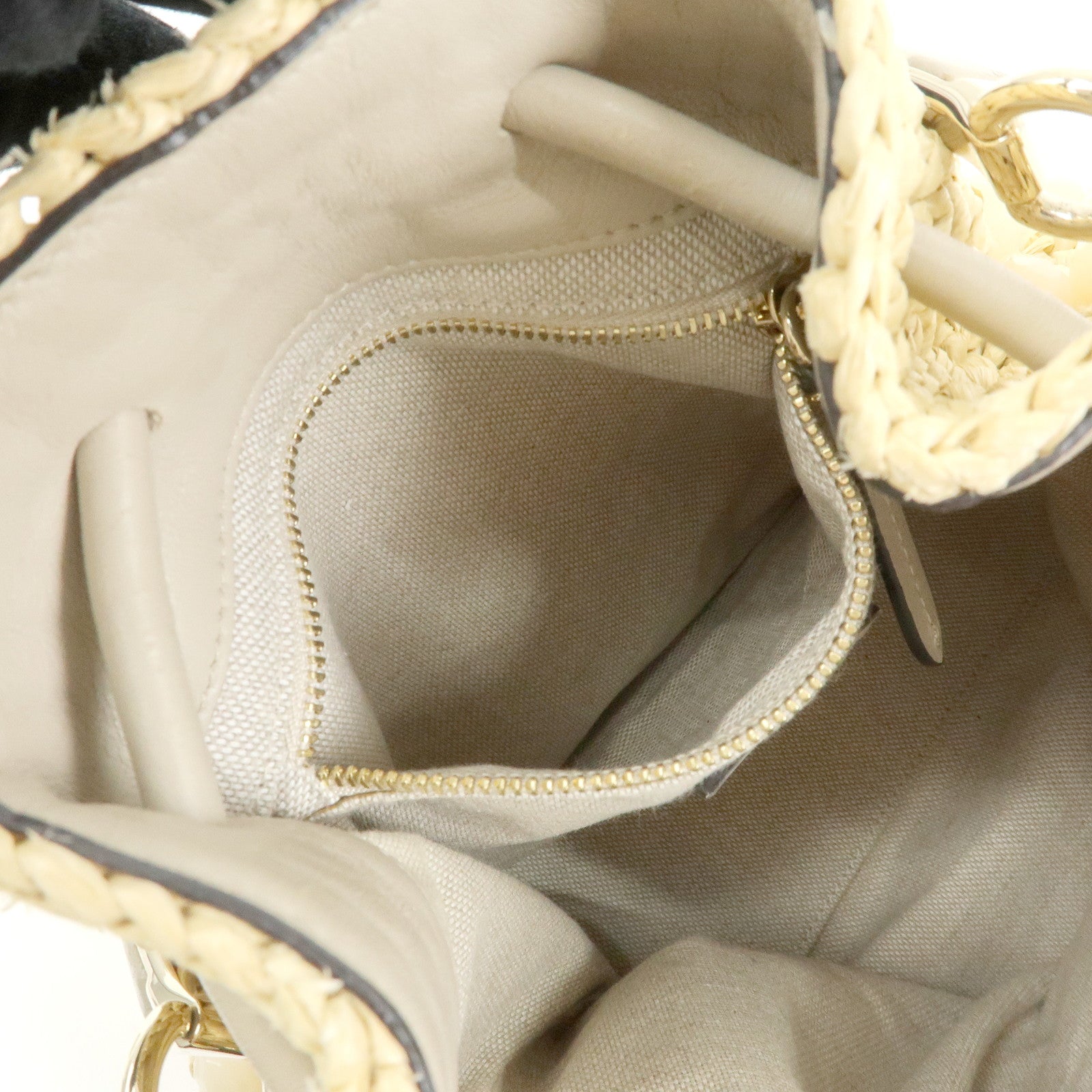 JIMMY CHOO Bon Bon Raffia Leather Hand Bag Beige