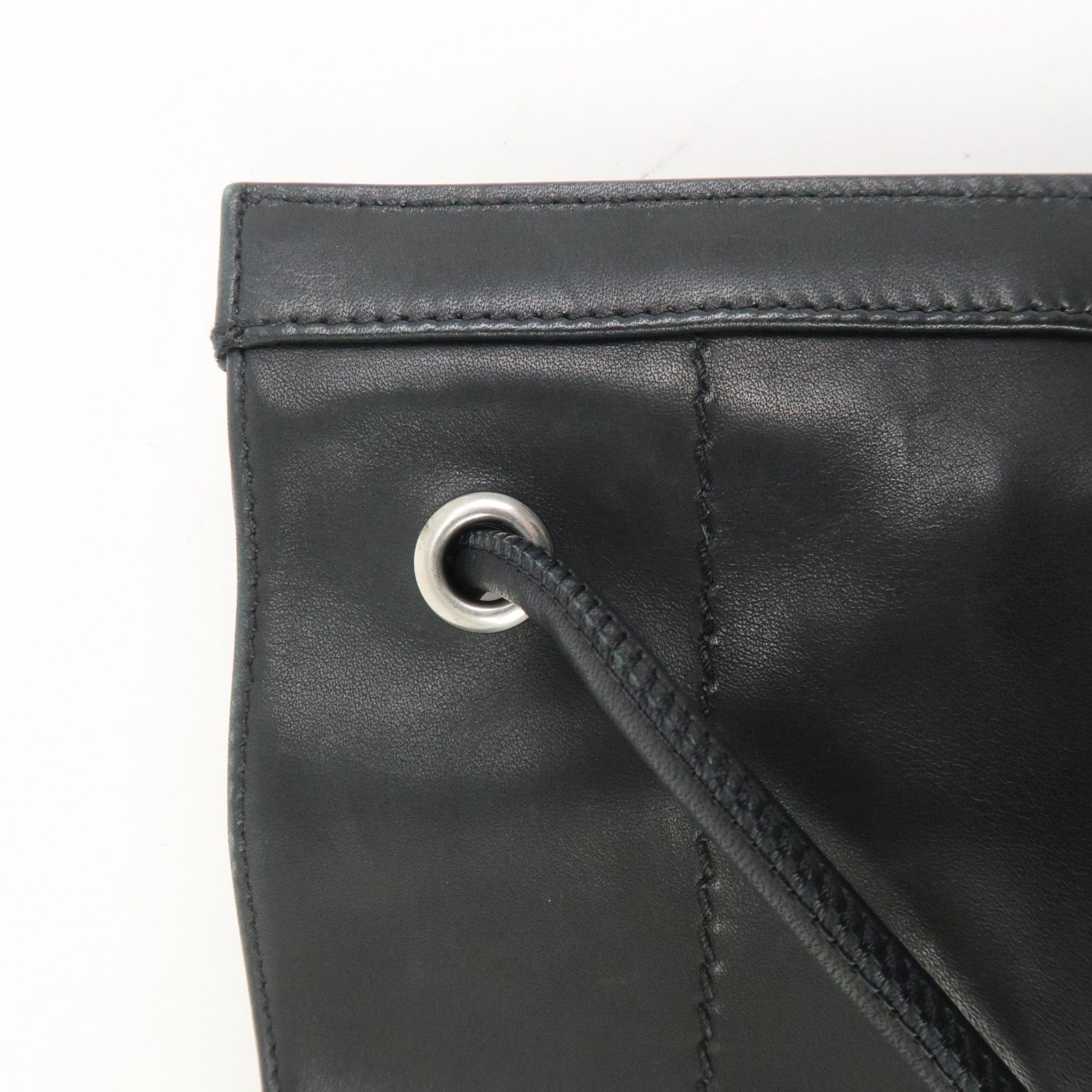 SAINT LAURENT PARIS Leather Backpack Black 710272