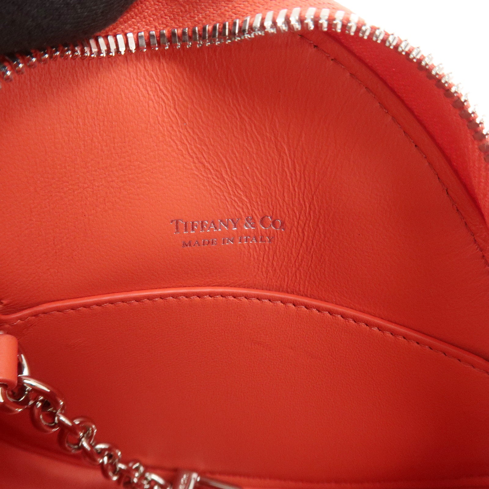 Tiffany & Co Return to Tiffany Leather Pouch Wristlet Bag Red