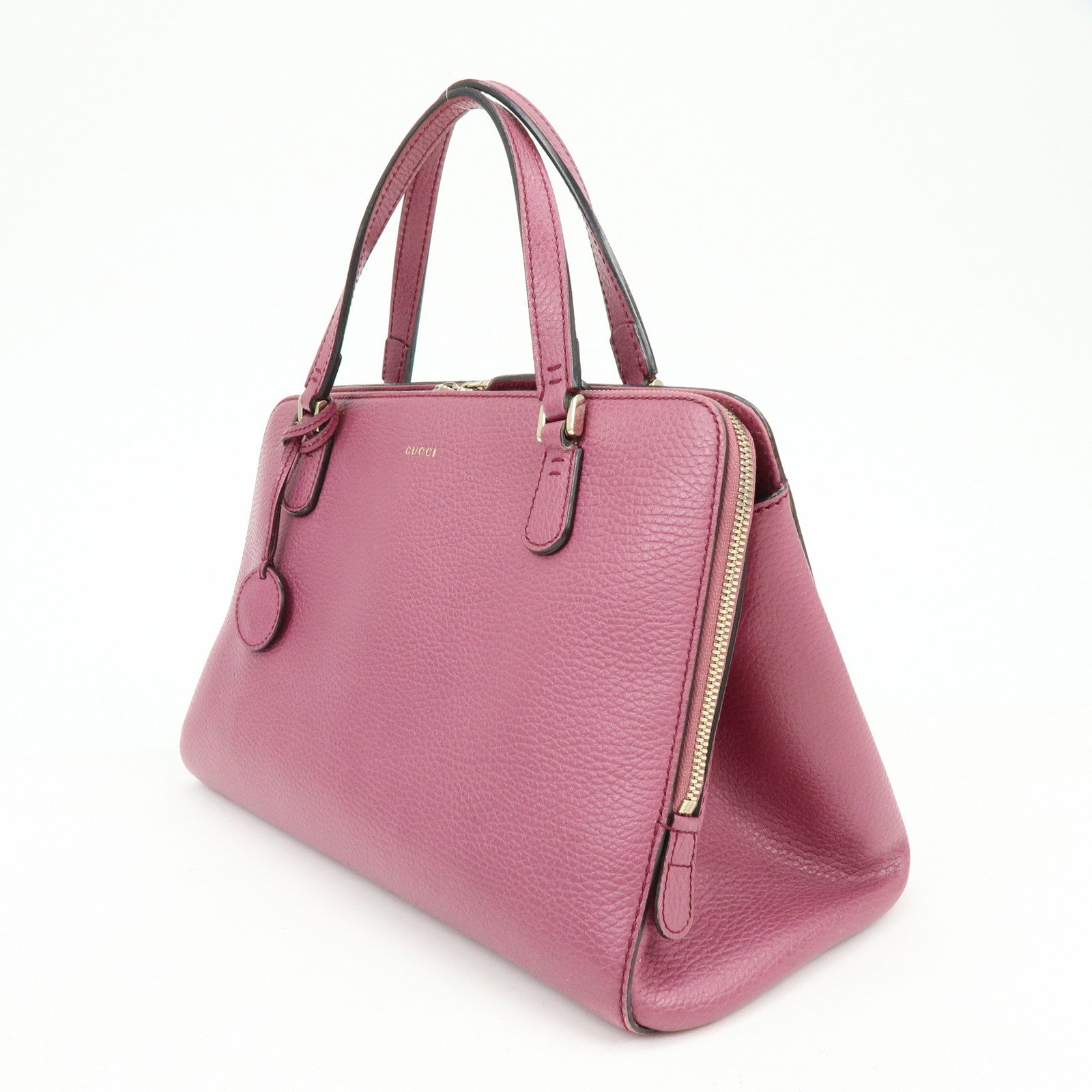 GUCCI Logo Leather 2Way Bag Hand Bag Shoulder Bag Pink 391987