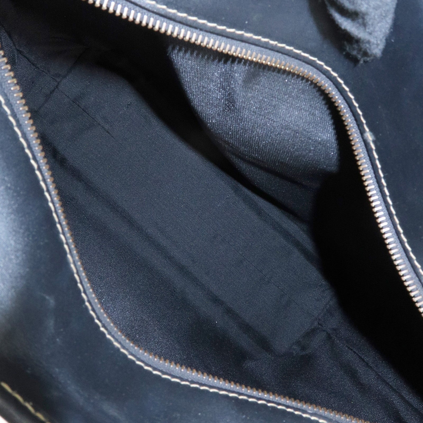 FENDI Pequin PVC Leather 2Way Bag Tote Bag Black Brown 14457