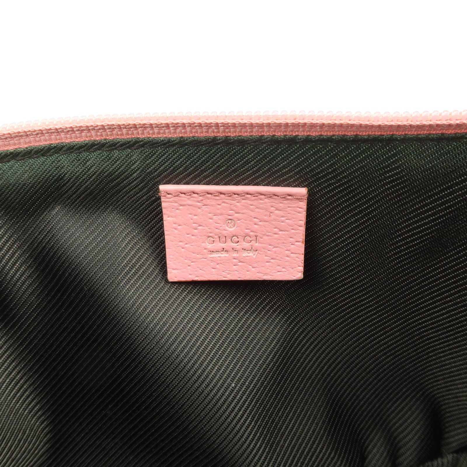 GUCCI Boat Bag GG Monogram Canvas Leather Hand Bag Brown Pink 07198