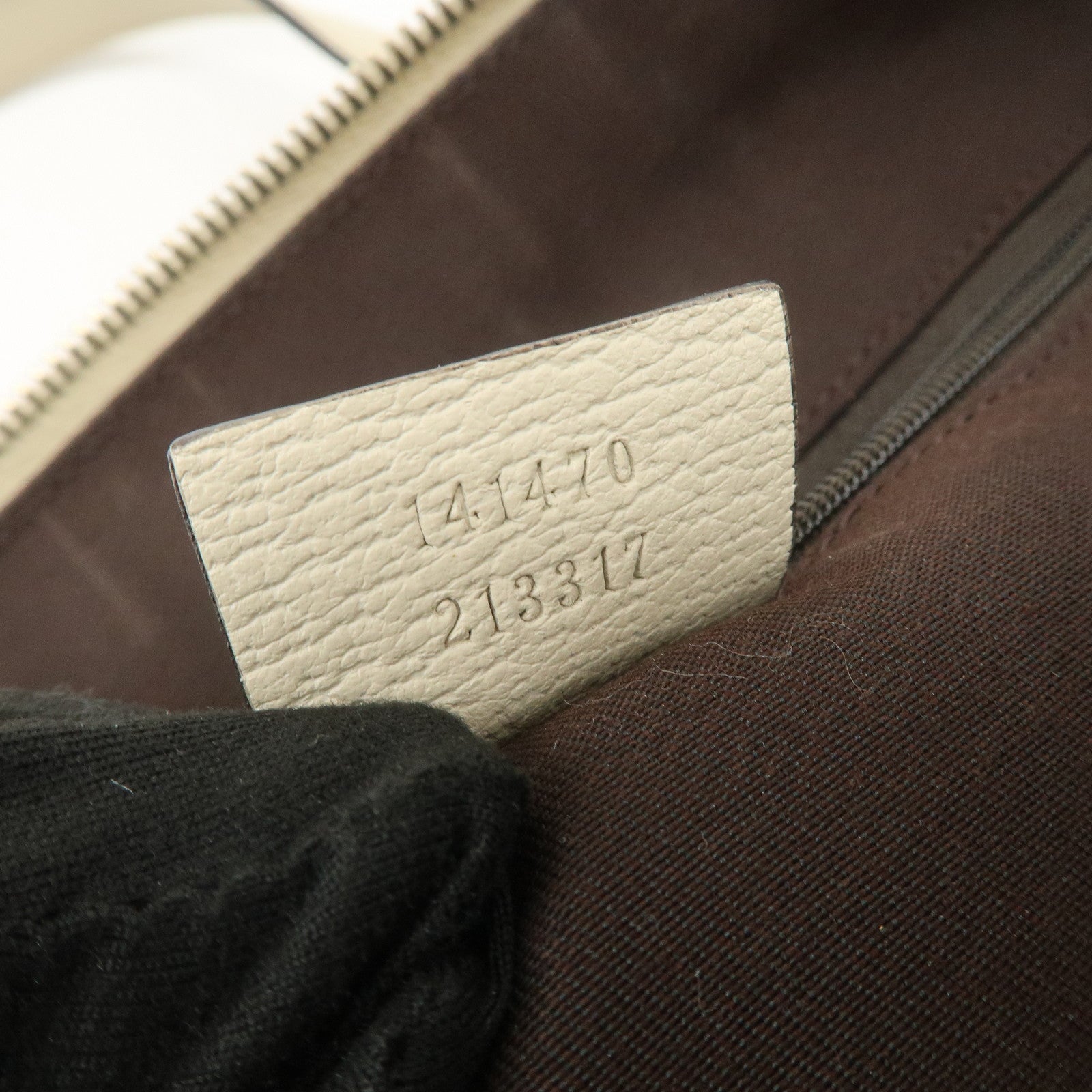 GUCCI Abbey GG Canvas Leather Tote Bag Shoulder Bag Brown 141470