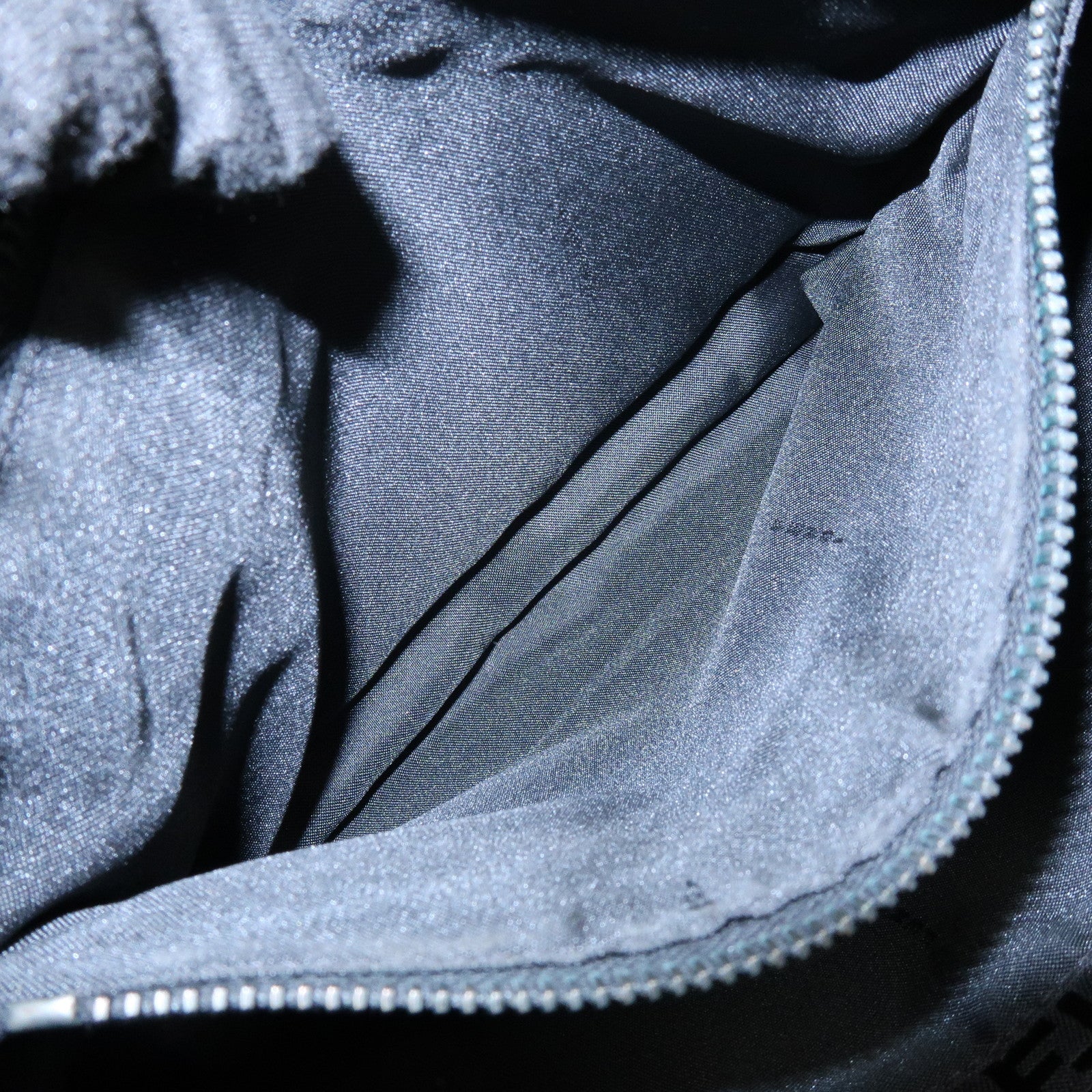 FENDI Zucchino Canvas Leather Tote Bag Hand Bag Black 8BH072