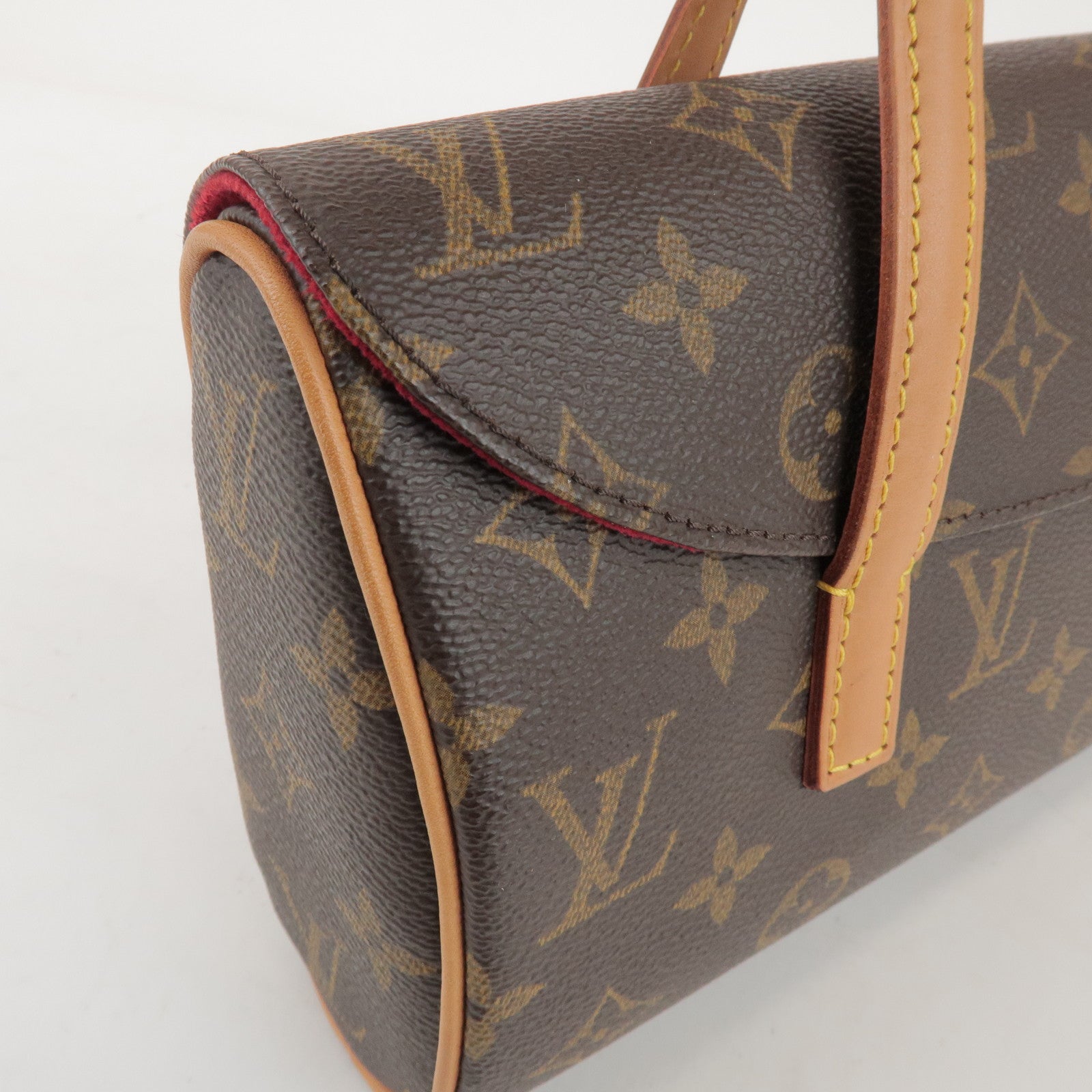 Louis Vuitton Monogram Sonatine Hand Bag Brown M51902