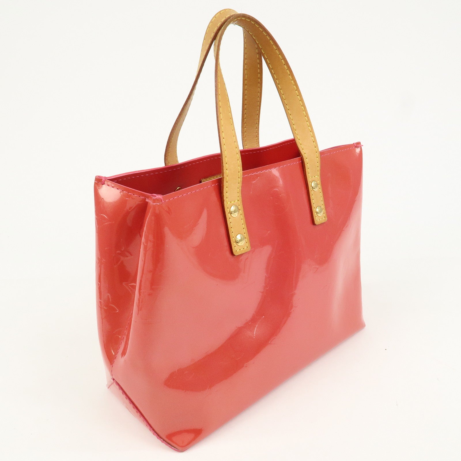 Louis Vuitton Monogram Vernis Lead PM Hand Bag Framboise M9132F