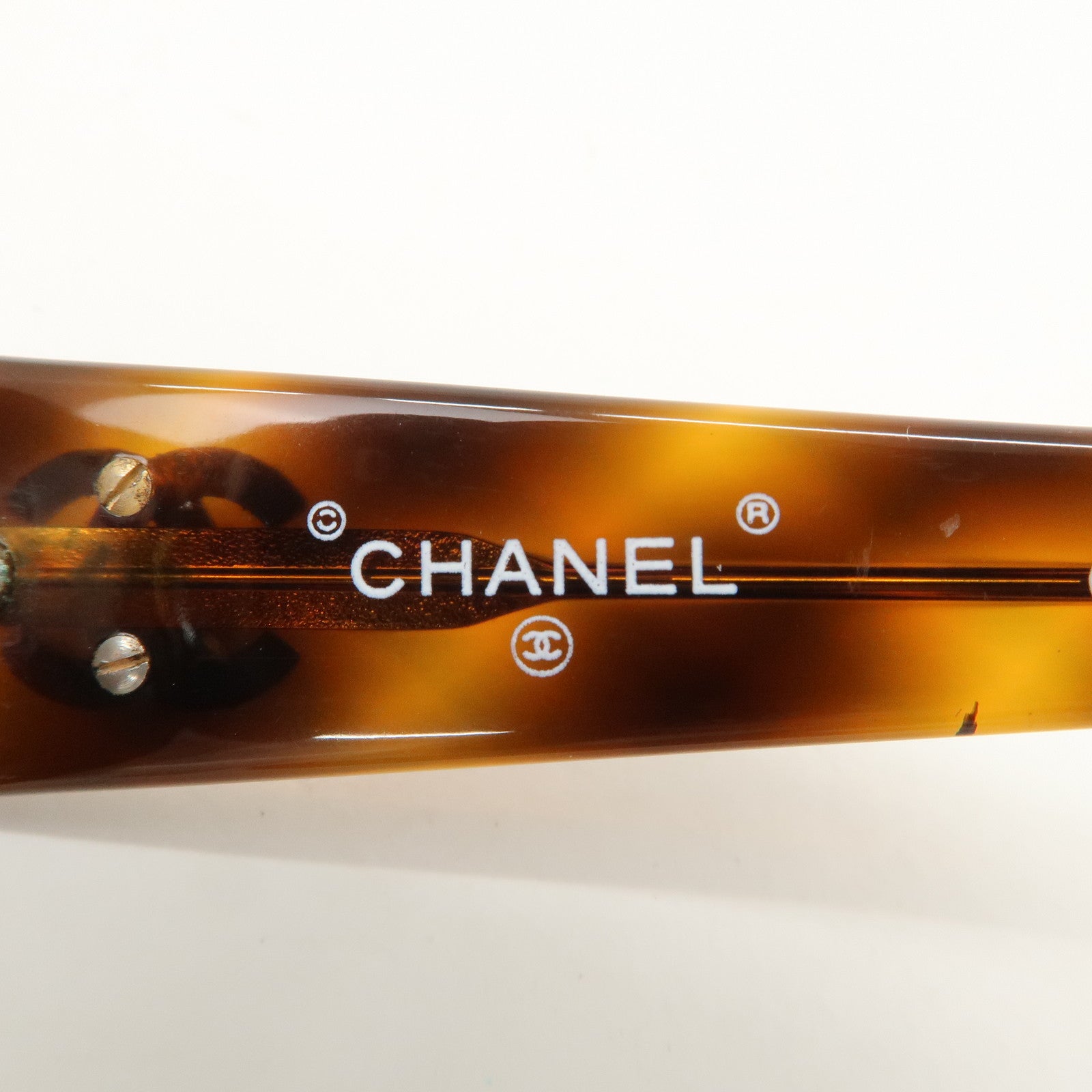 CHANEL COCOMark Plastic Sunglasses Brown 01454 91235
